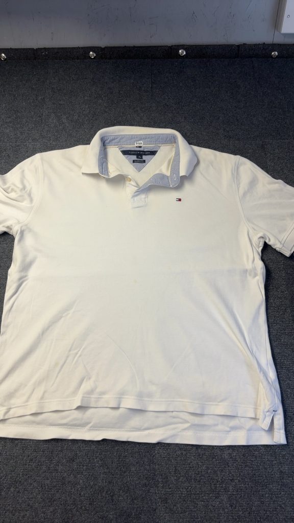 Tommy Hilfiger White & Blue Polo Shirt XL Classic Fit
