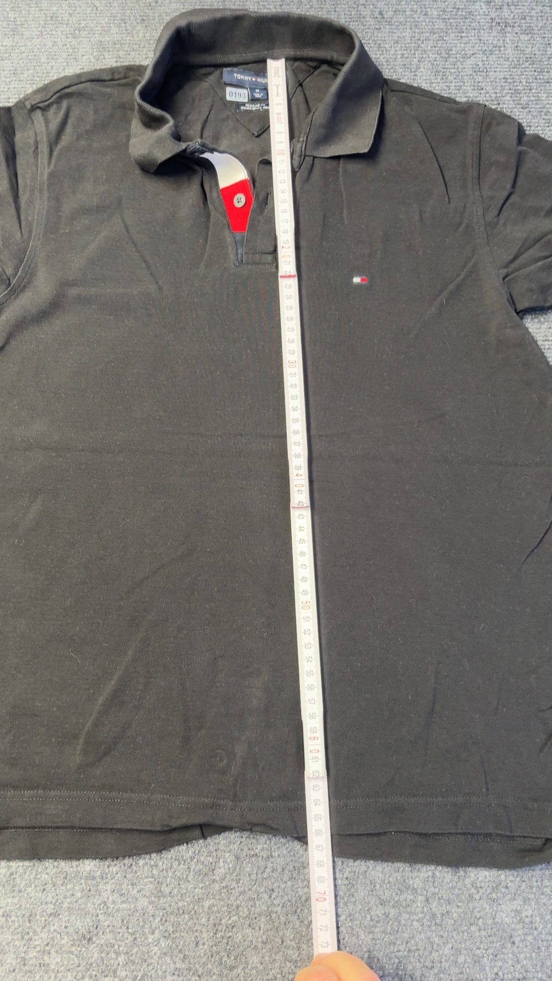 Tommy Hilfiger Black Polo Shirt Medium Regular Fit image 5