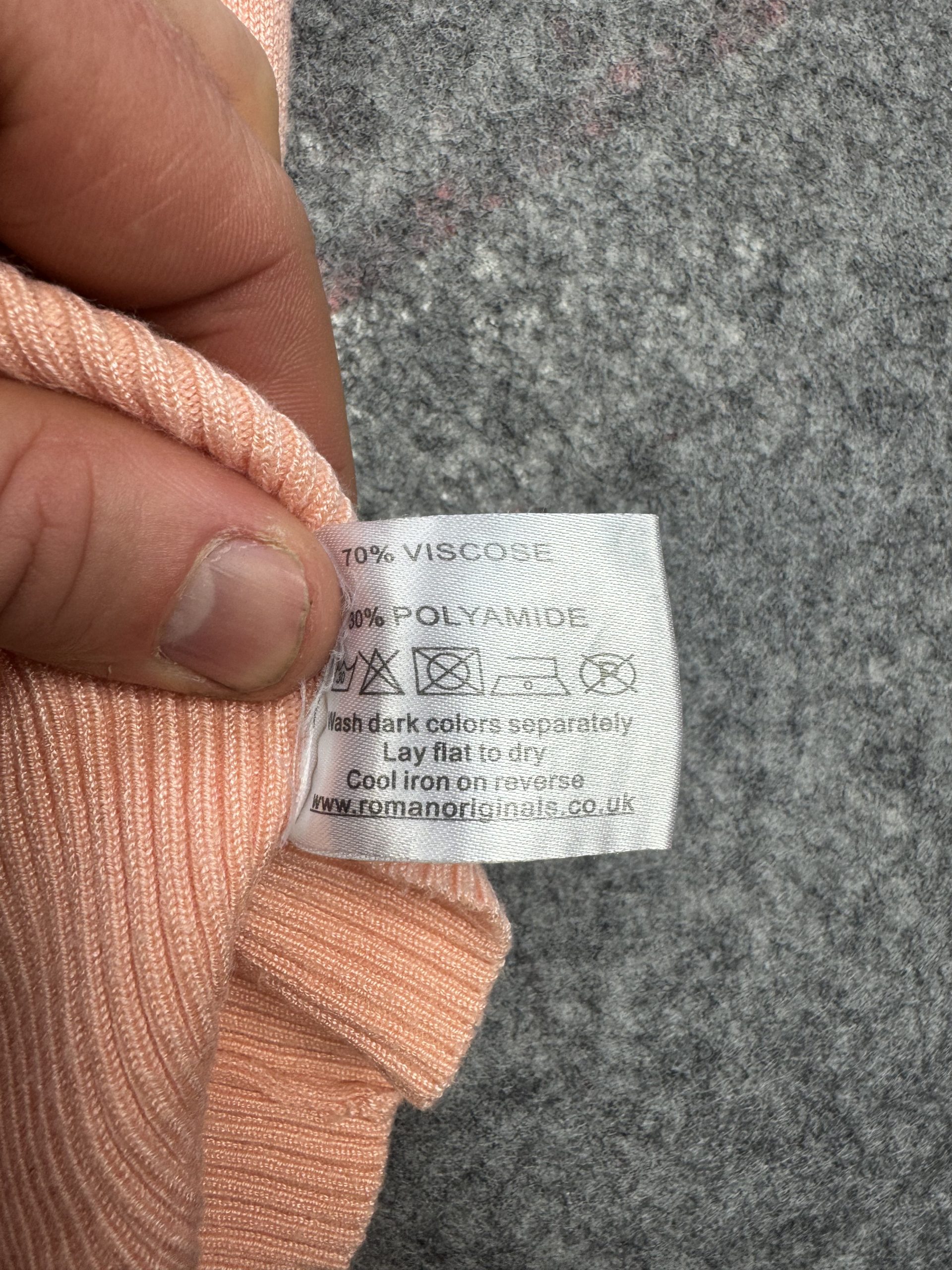 Roman Peach Button-Detail Lightweight Knit Jumper UK 16 image 4