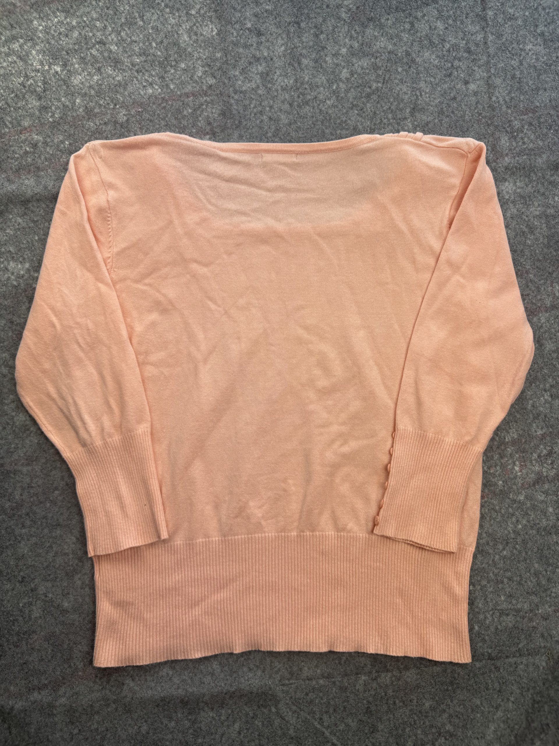 Roman Peach Button-Detail Lightweight Knit Jumper UK 16 image 5