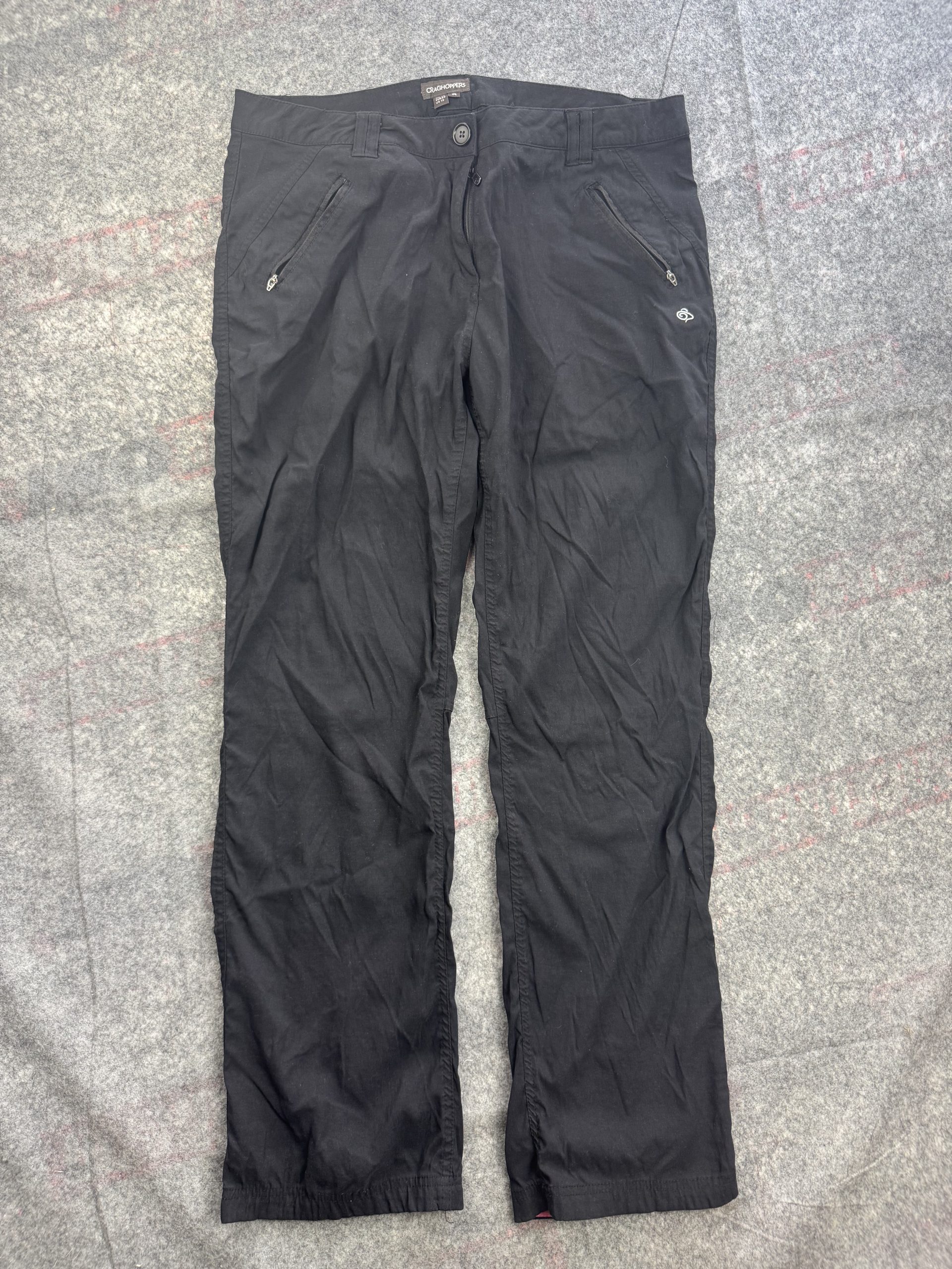 Craghoppers Black Walking Trousers UK 16 Zip Pockets