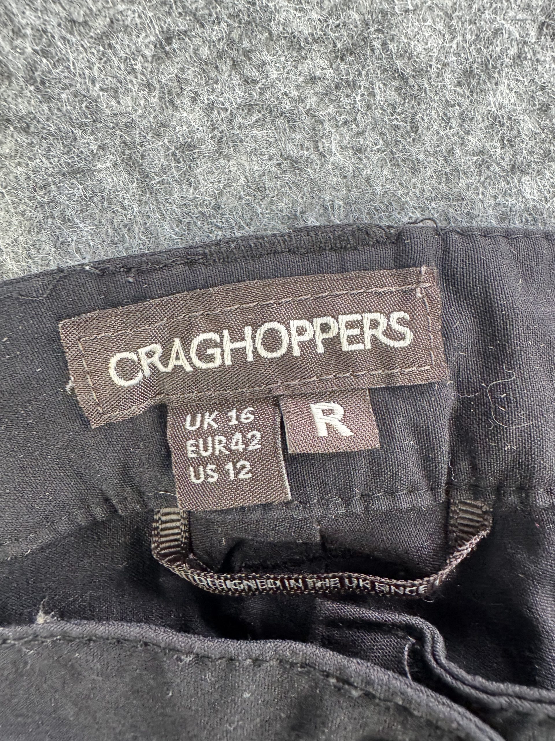 Craghoppers Black Walking Trousers UK 16 Zip Pockets image 3