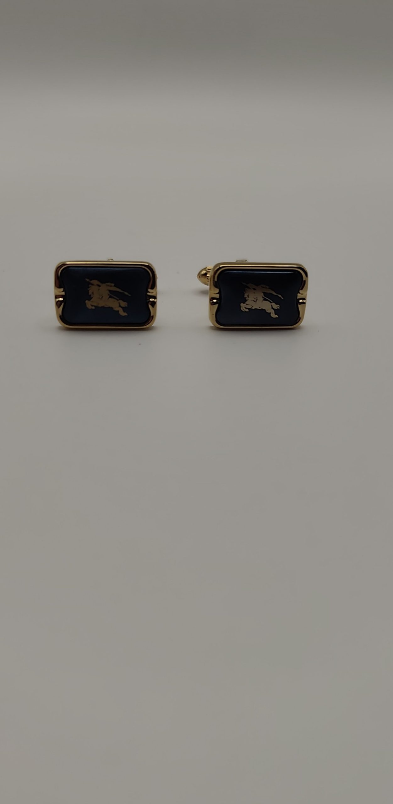 Burberry Black & Gold Tie Clip & Cufflinks Set image 4
