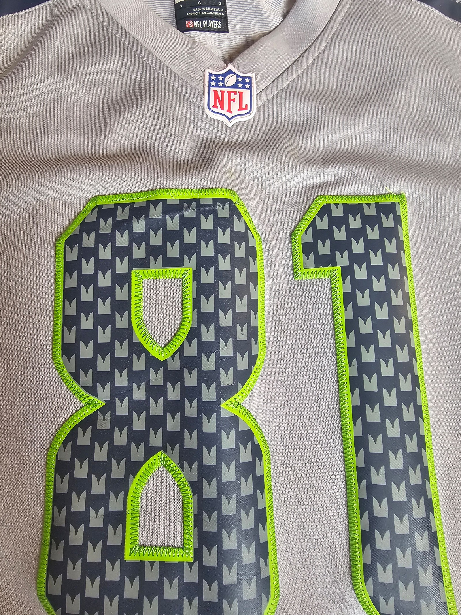 Nike Grey NFL Seattle Seahawks 81 Tate Womens Size Small image 3
