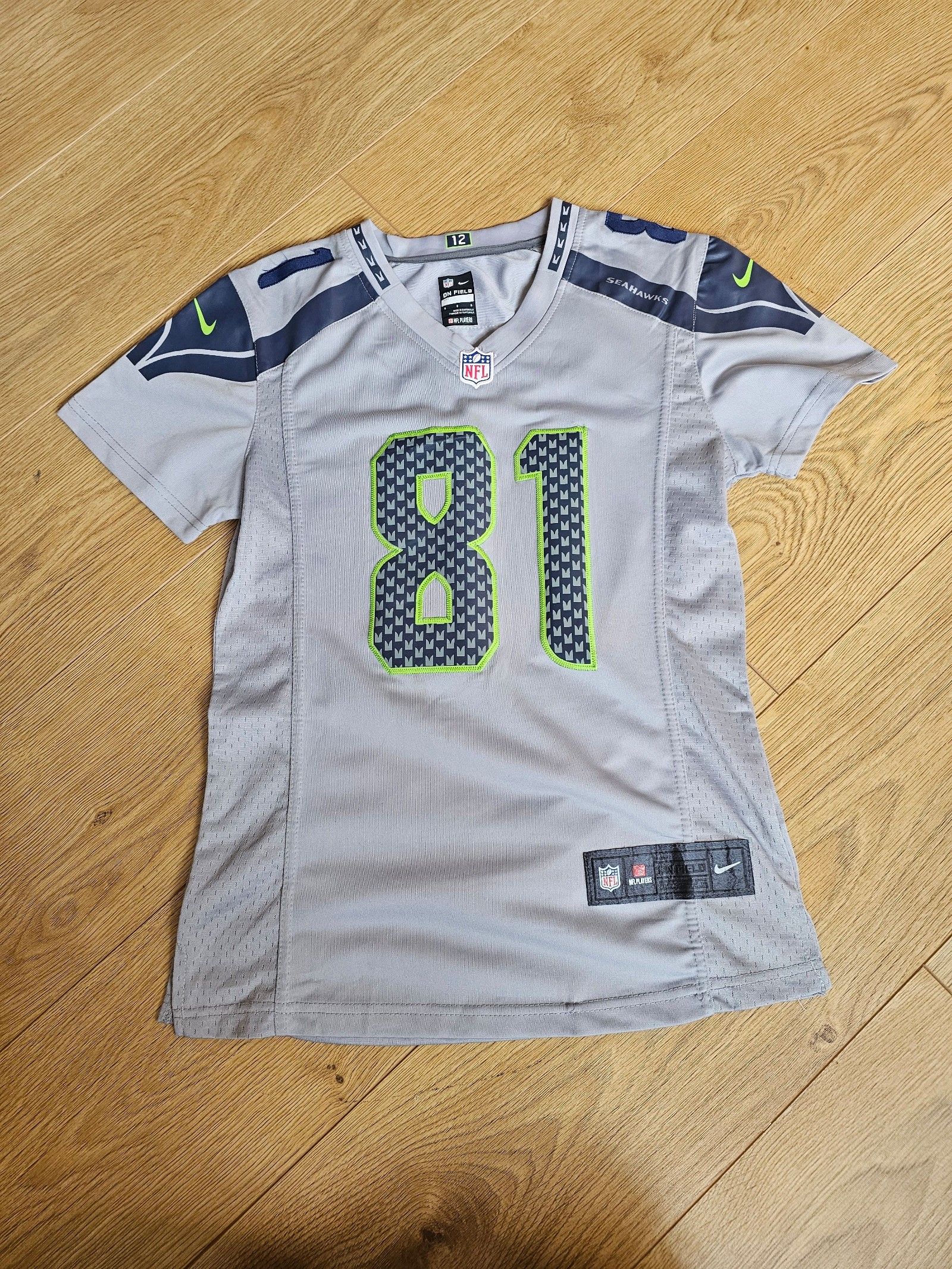 Nike Grey NFL Seattle Seahawks 81 Tate Womens Size Small