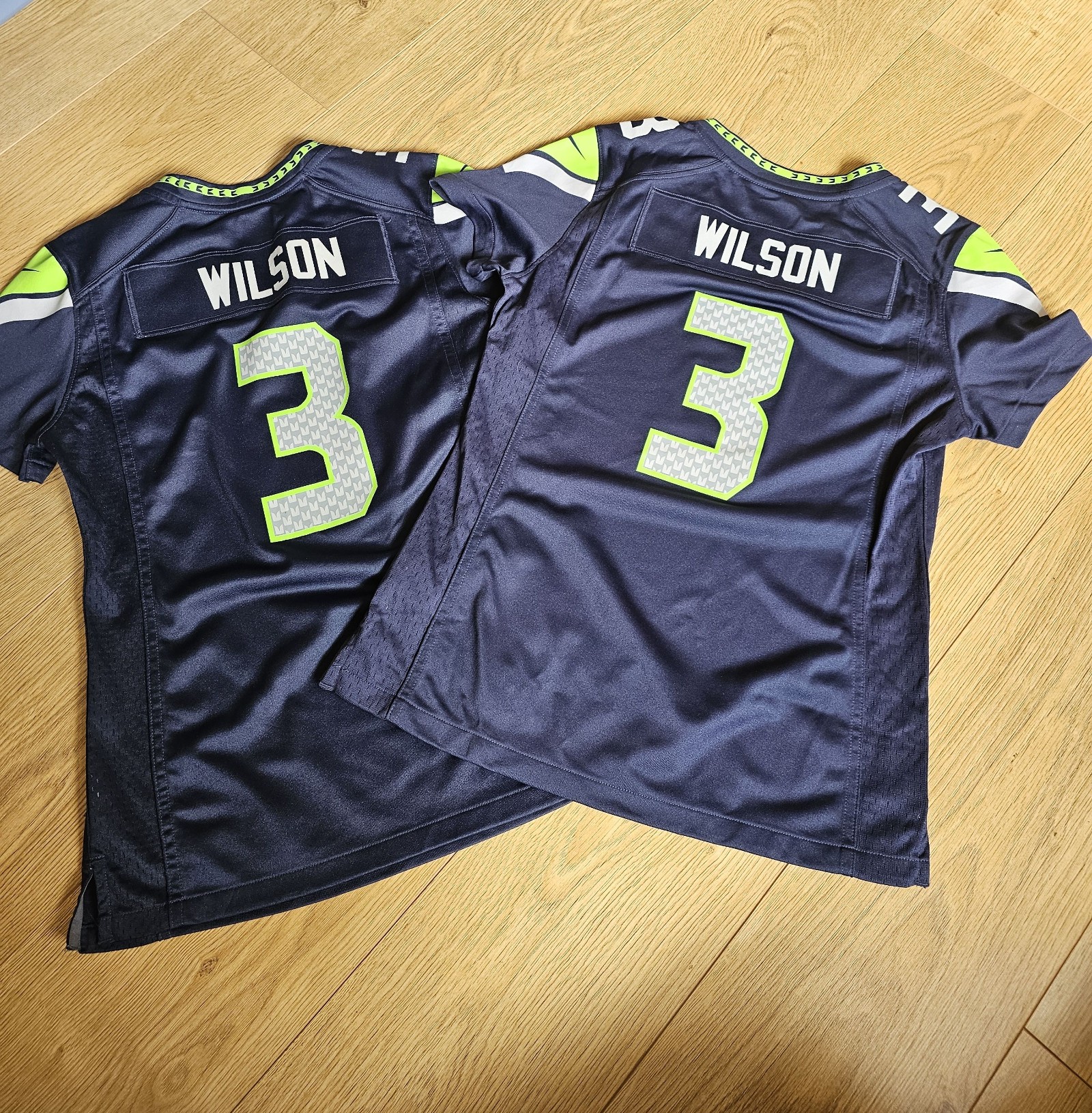 Nike Womens Navy & Lime Seahawks Russell Wilson NFL Jersey Small On Field Bundle image 5