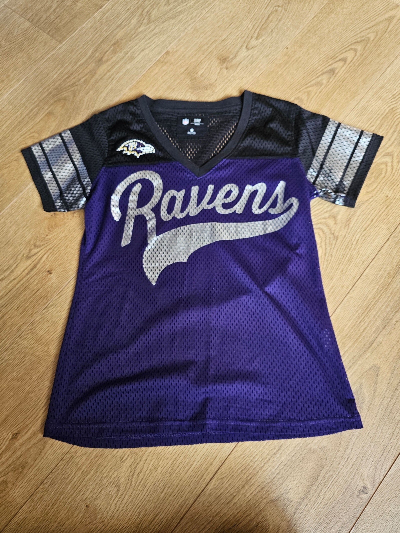 NFL Purple & Black Ravens Womens Team Apparel Jersey Medium