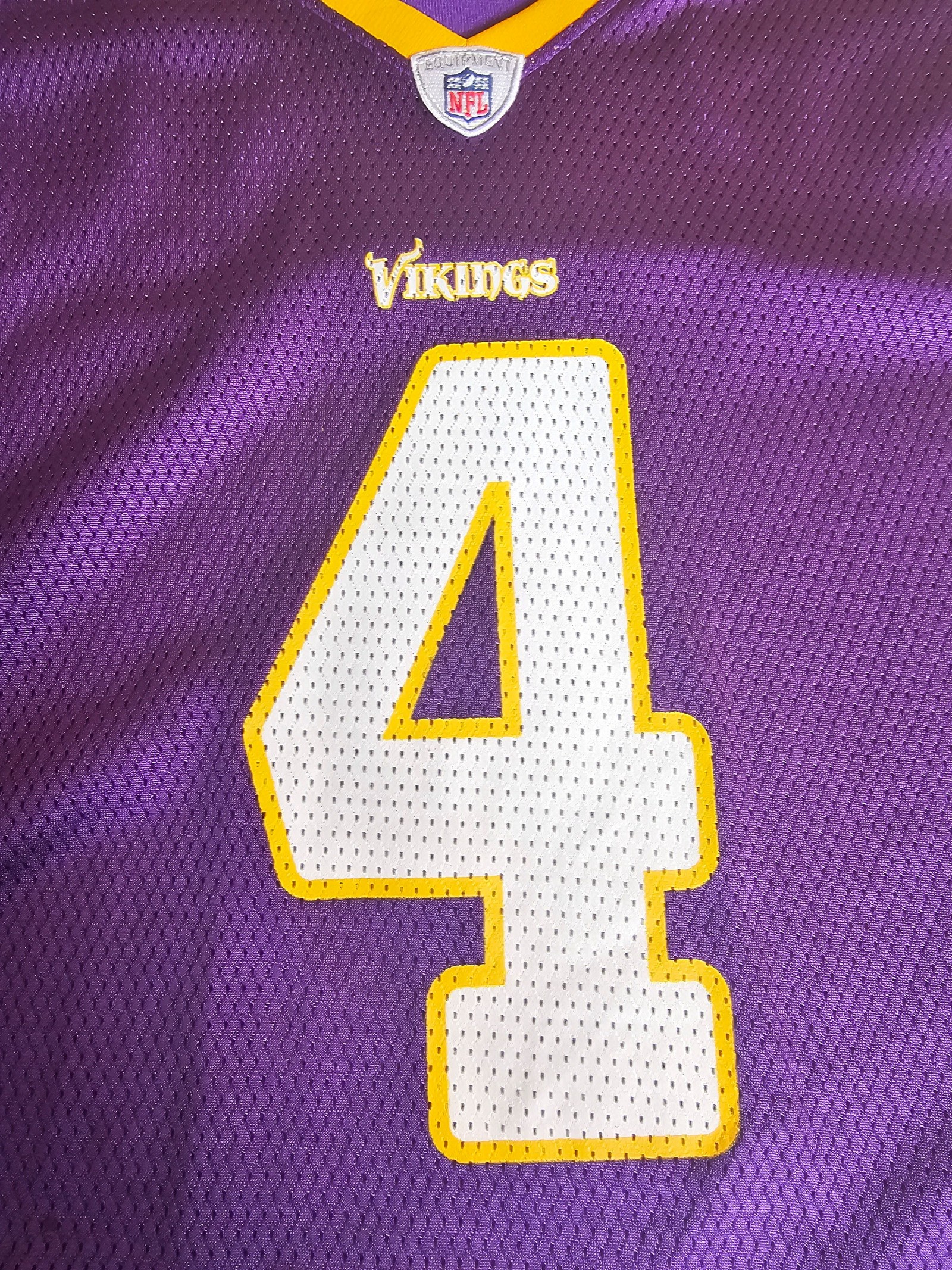 Reebok Purple & White Minnesota Vikings NFL Jersey Womens Medium Brett Favre image 2