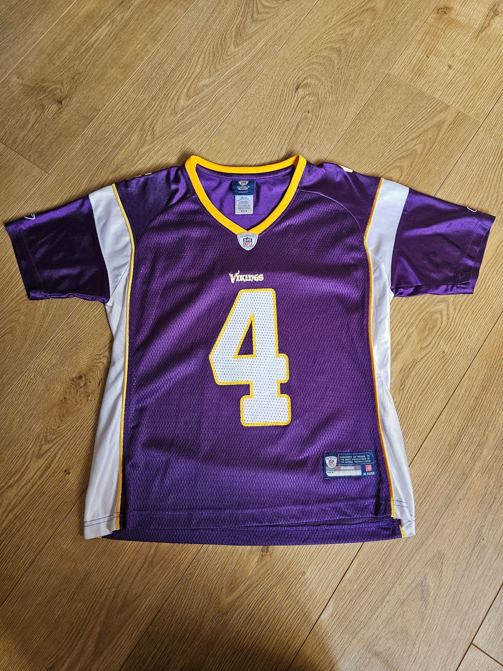 Reebok Purple & White Minnesota Vikings NFL Jersey Womens Medium Brett Favre