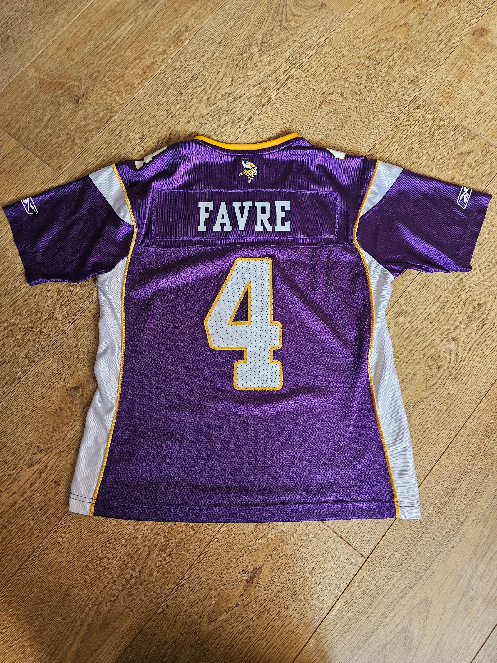 Reebok Purple & White Minnesota Vikings NFL Jersey Womens Medium Brett Favre image 6