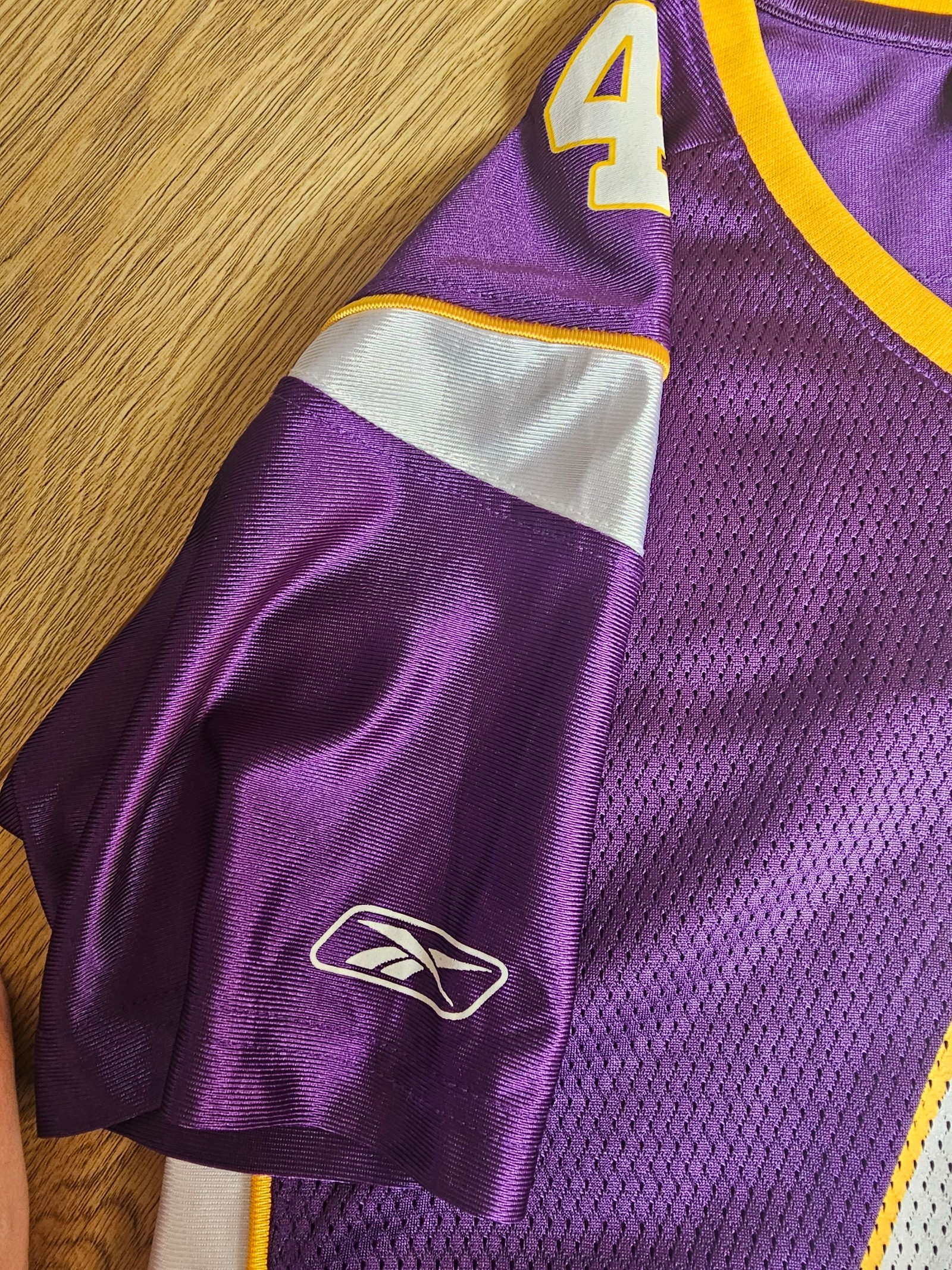 Reebok Purple & White Minnesota Vikings NFL Jersey Womens Medium Brett Favre image 5