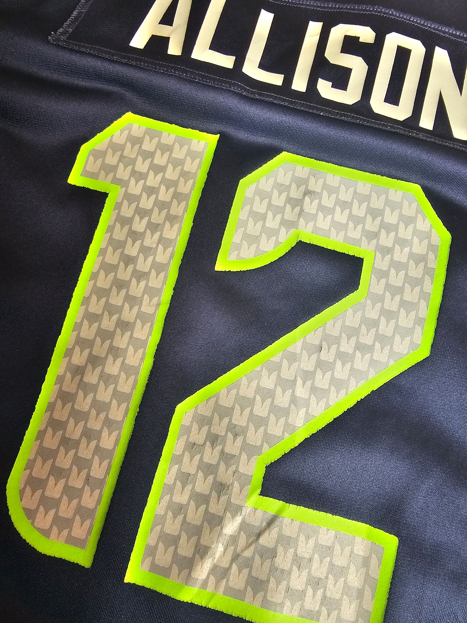 NFL Personalised Navy & Green Seattle Seahawks Jersey Womens XL On Field image 9