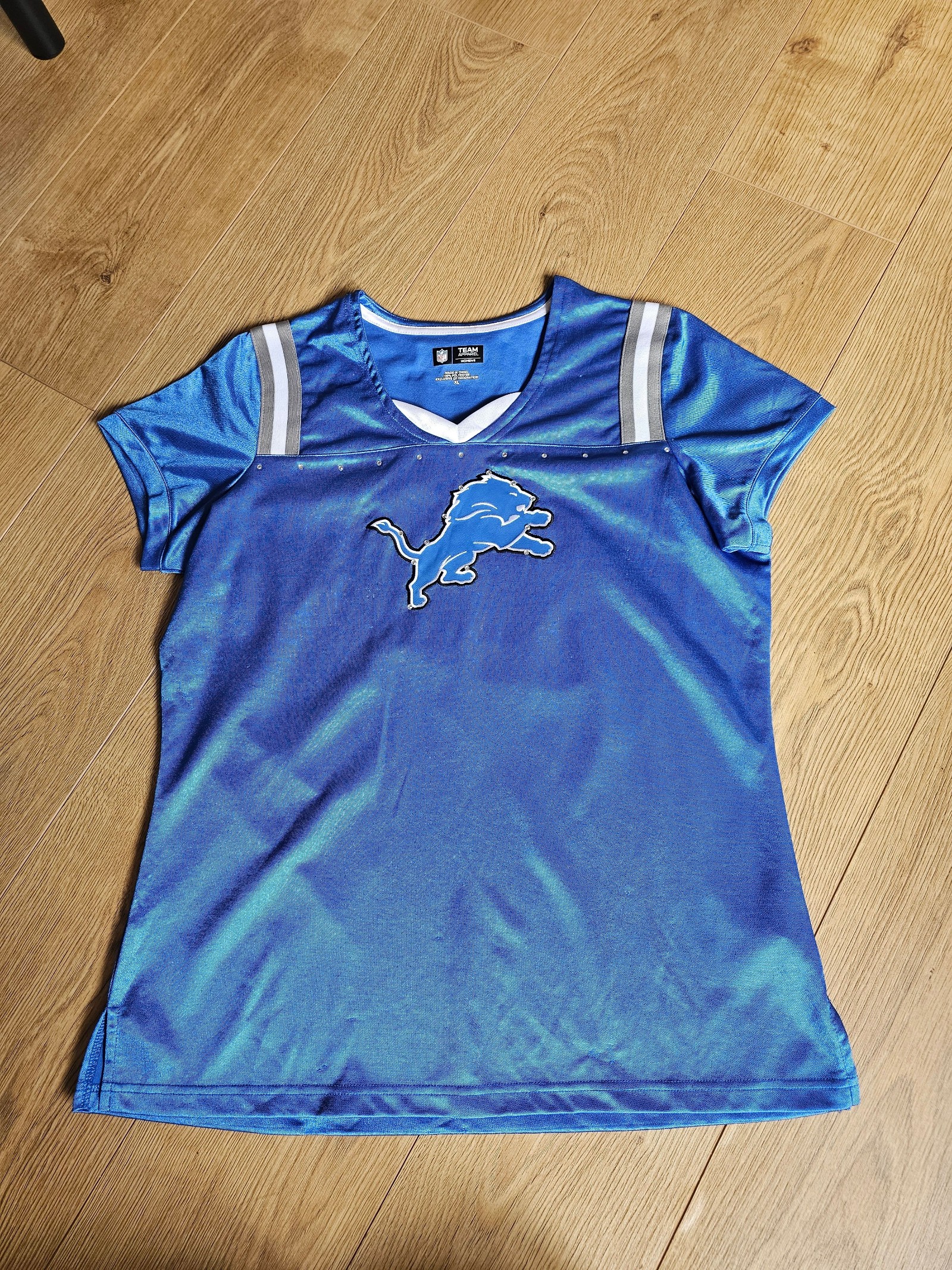 NFL Deteoit Lions Team Apparel Blue Womens Football Jersey XL