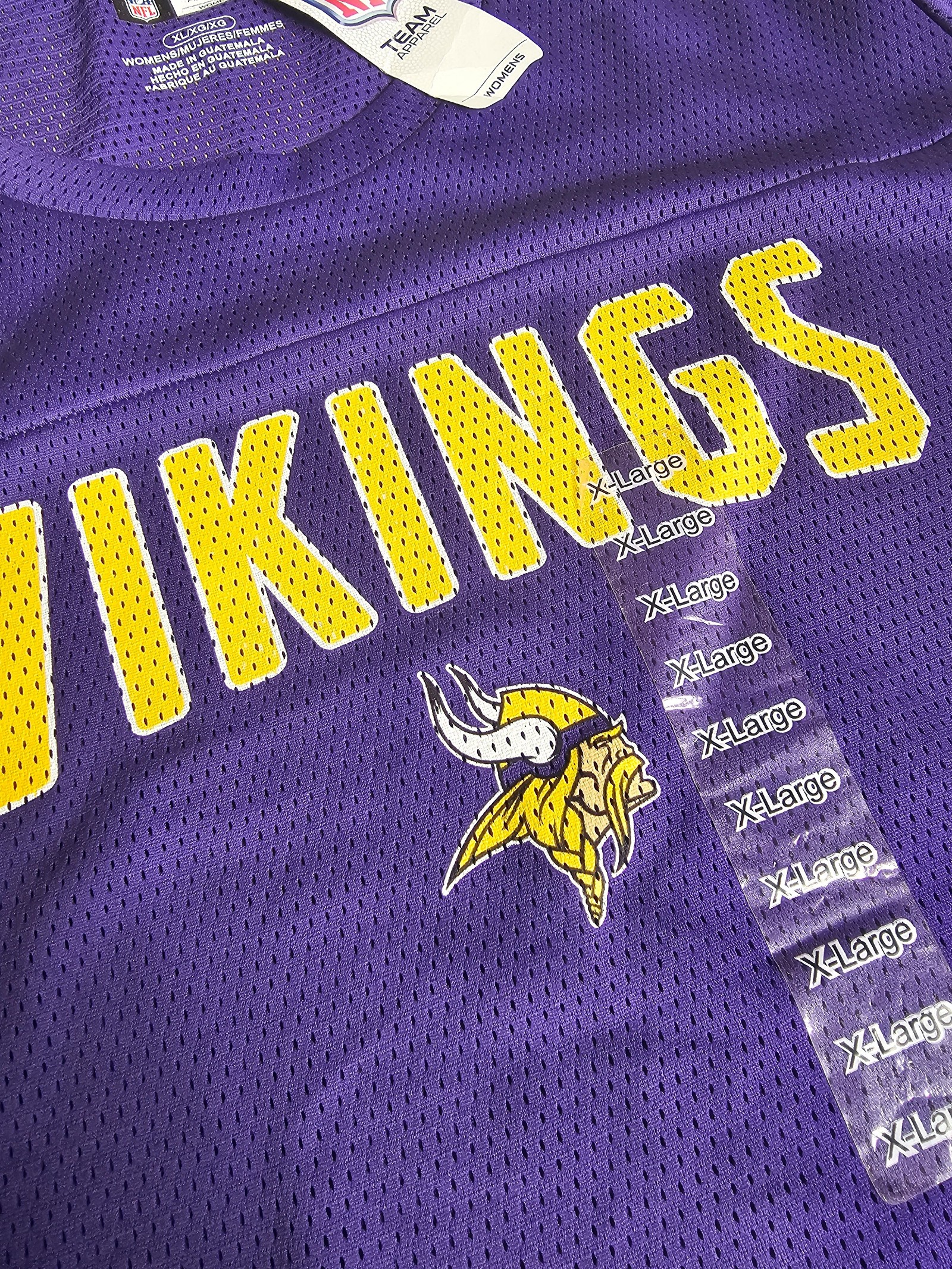 NFL Purple Minnesota Vikings Women's Mesh Jersey XL image 2