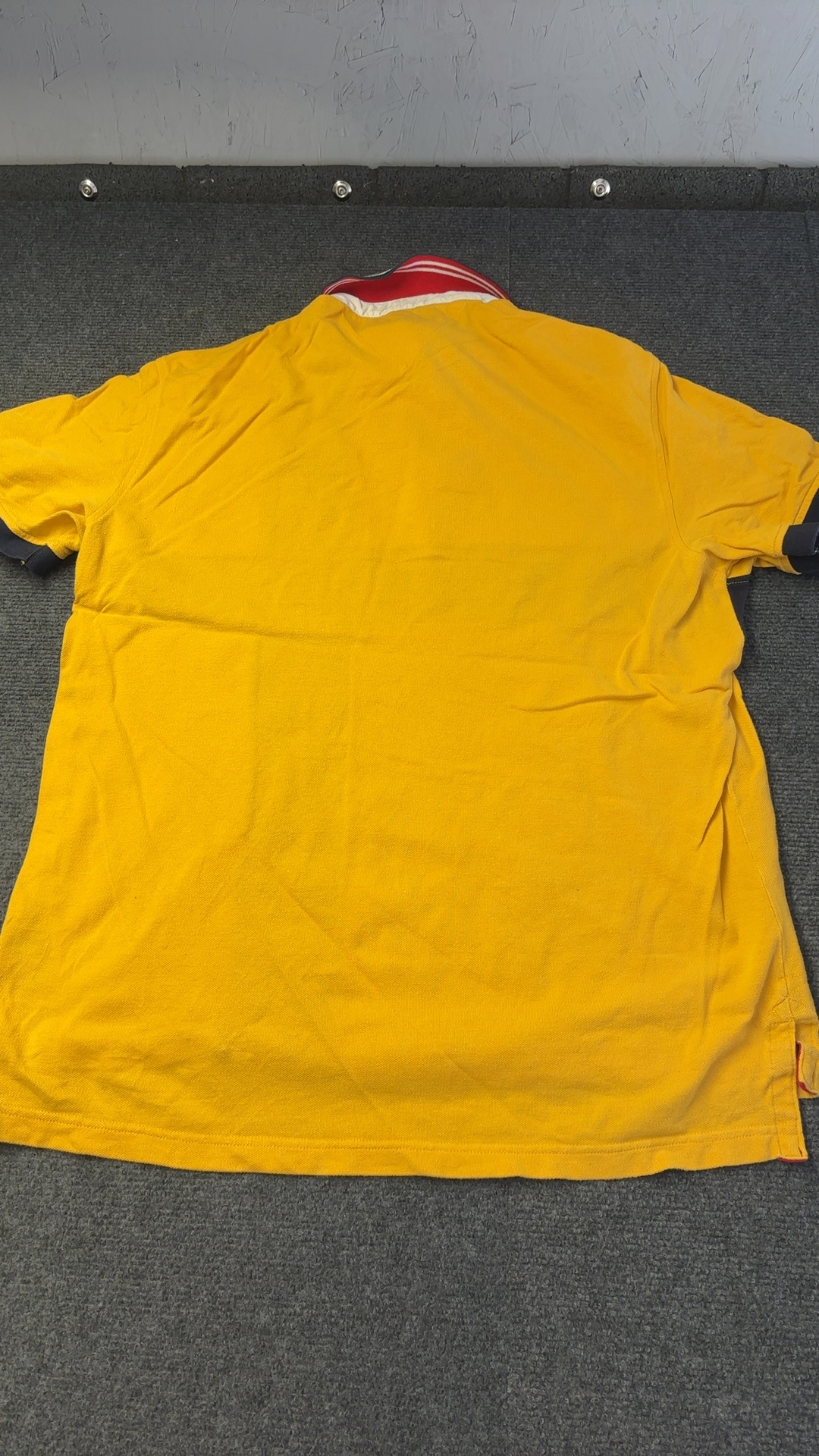 Tommy Hilfiger Yellow & Navy Polo Shirt XL Custom Fit image 6