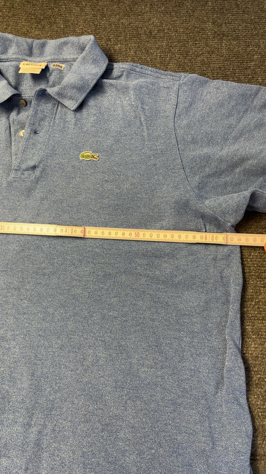 Lacoste Blue Polo Shirt L 100% Cotton image 7