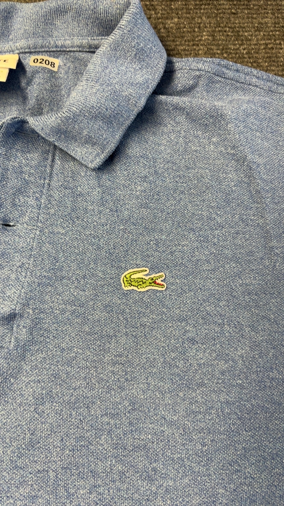 Lacoste Blue Polo Shirt L 100% Cotton image 8