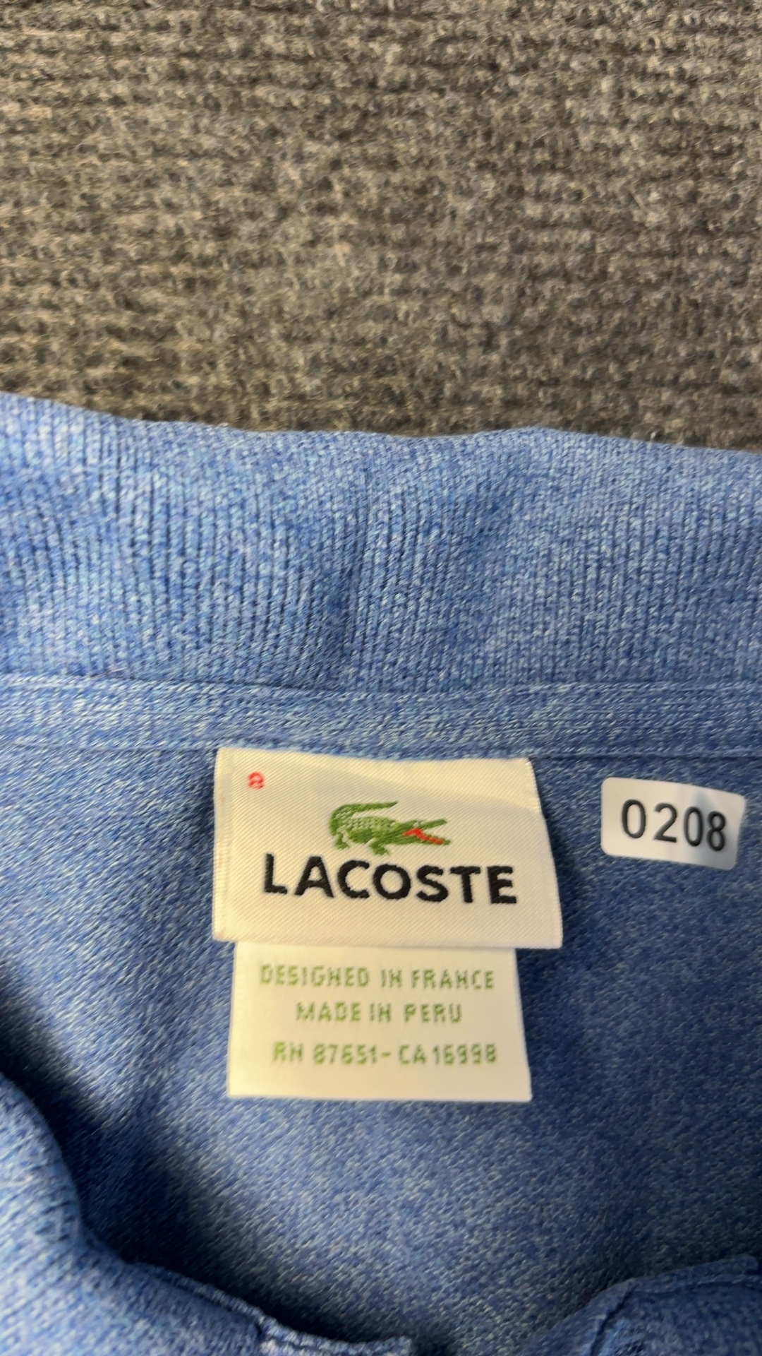 Lacoste Blue Polo Shirt L 100% Cotton image 2