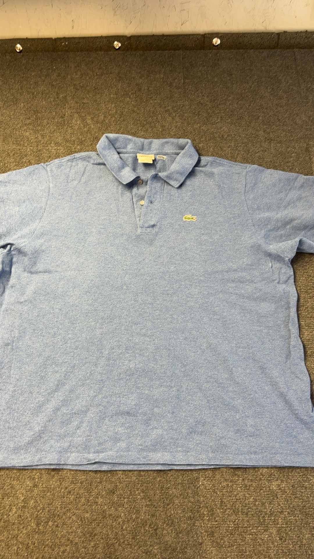 Lacoste Blue Polo Shirt L 100% Cotton