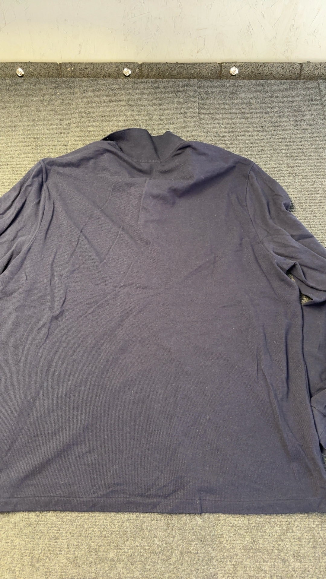 Lacoste Navy Blue Long Sleeve Polo Shirt Large Classic Crocodile Logo image 3