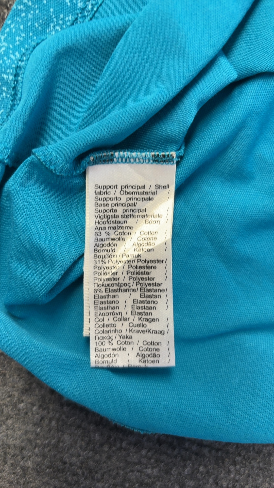 Lacoste Blue Speckled Polo Shirt Medium Cotton Blend image 5