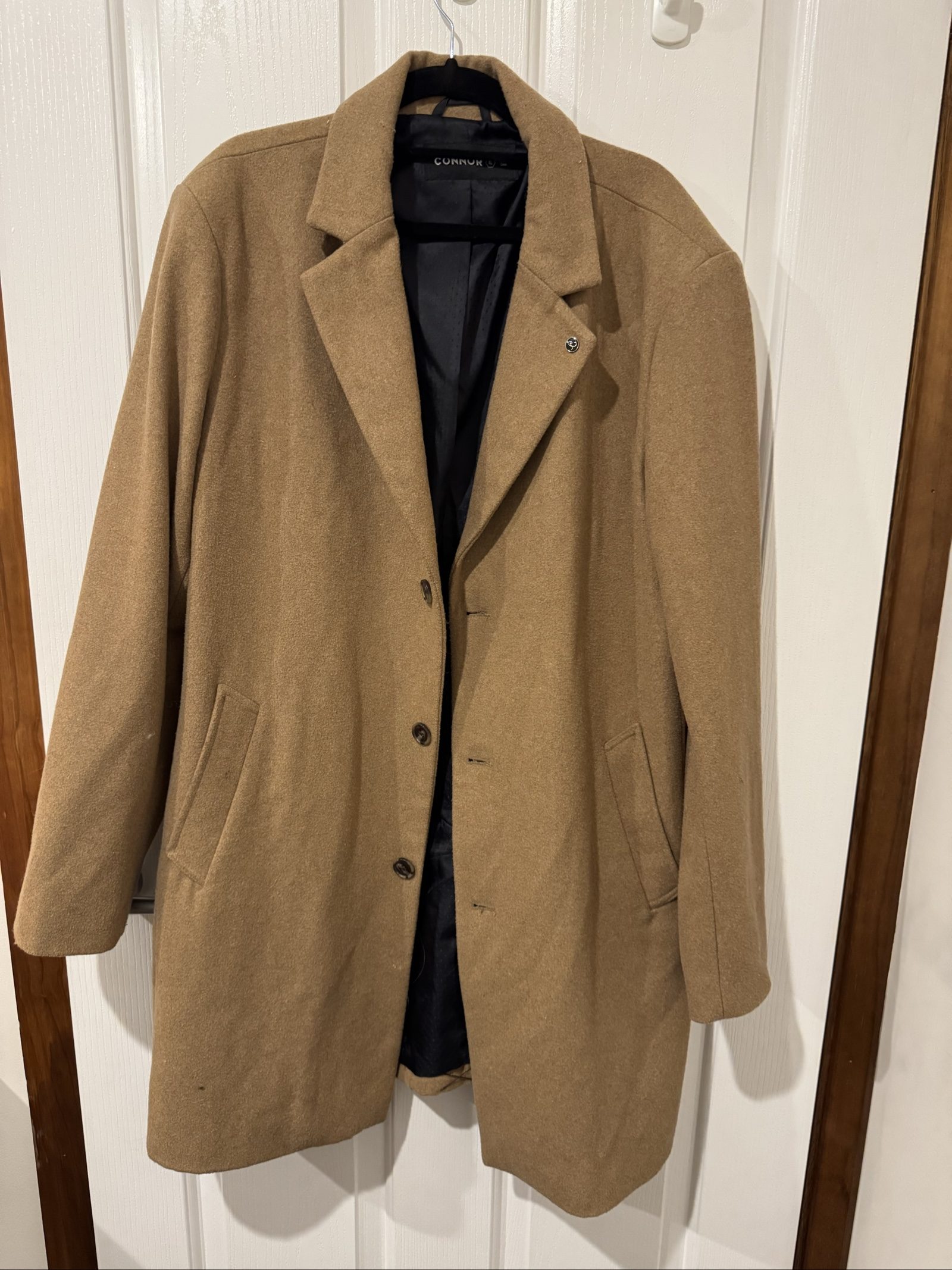Connor Beige & Black Overcoat XL Classic Style