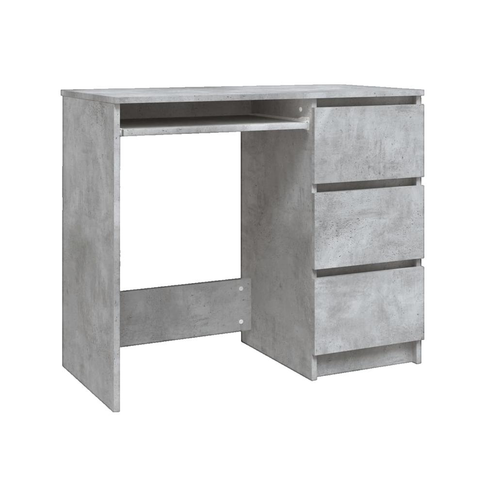 Compact & Praktisch Bureau met 3 Lades – Grijs Eikenlook (Modern Design) image 3