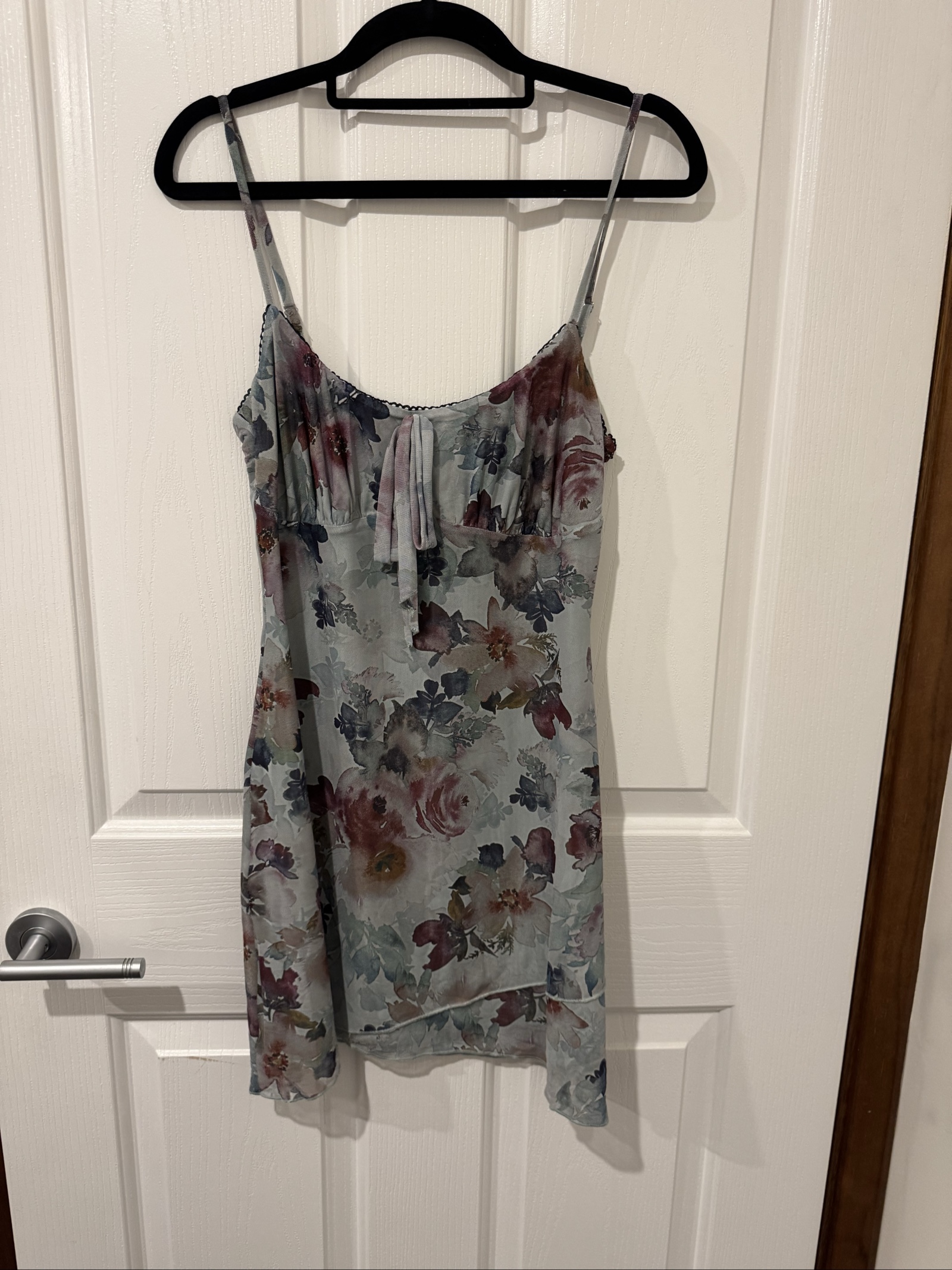 Tiger Mist Multi Floral Print Sheer Dress Large