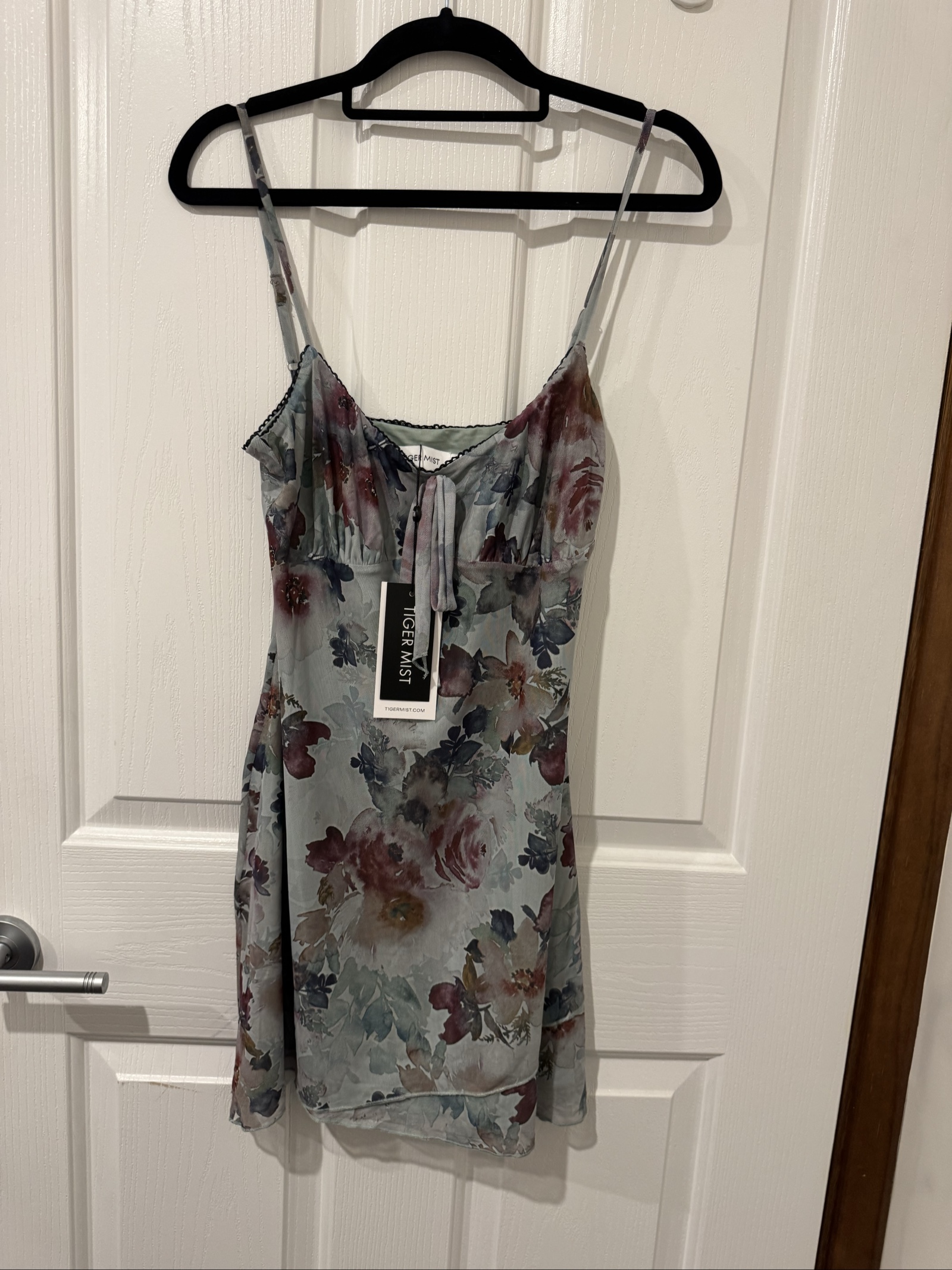 Tiger Mist Multi Floral Print Sheer Dress Large image 3