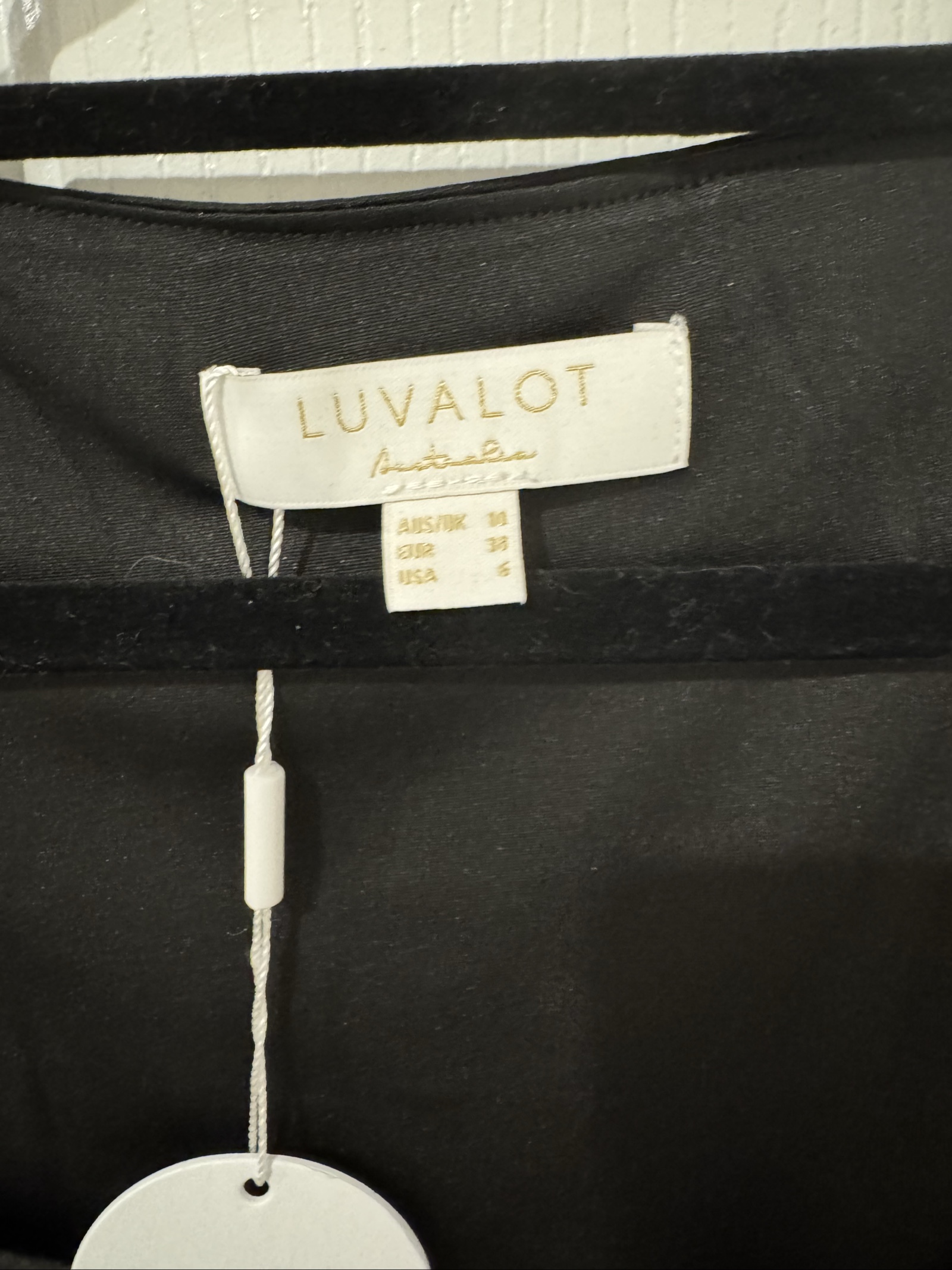 Luvalot Black Ruched Long Sleeve Dress Size 6 image 2