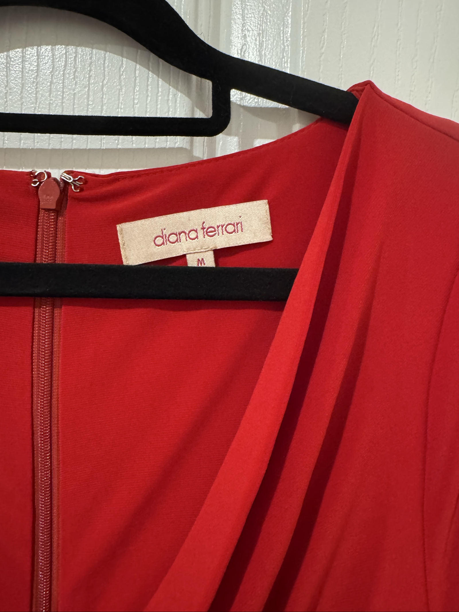 Diana Ferrari Red Draped Neck Dress Medium image 2