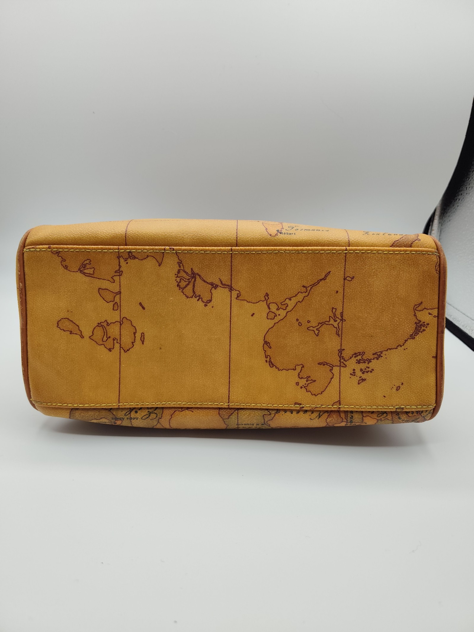 Alviero Martini Brown Geo Print Leather Boston Bag Prima Classe image 9
