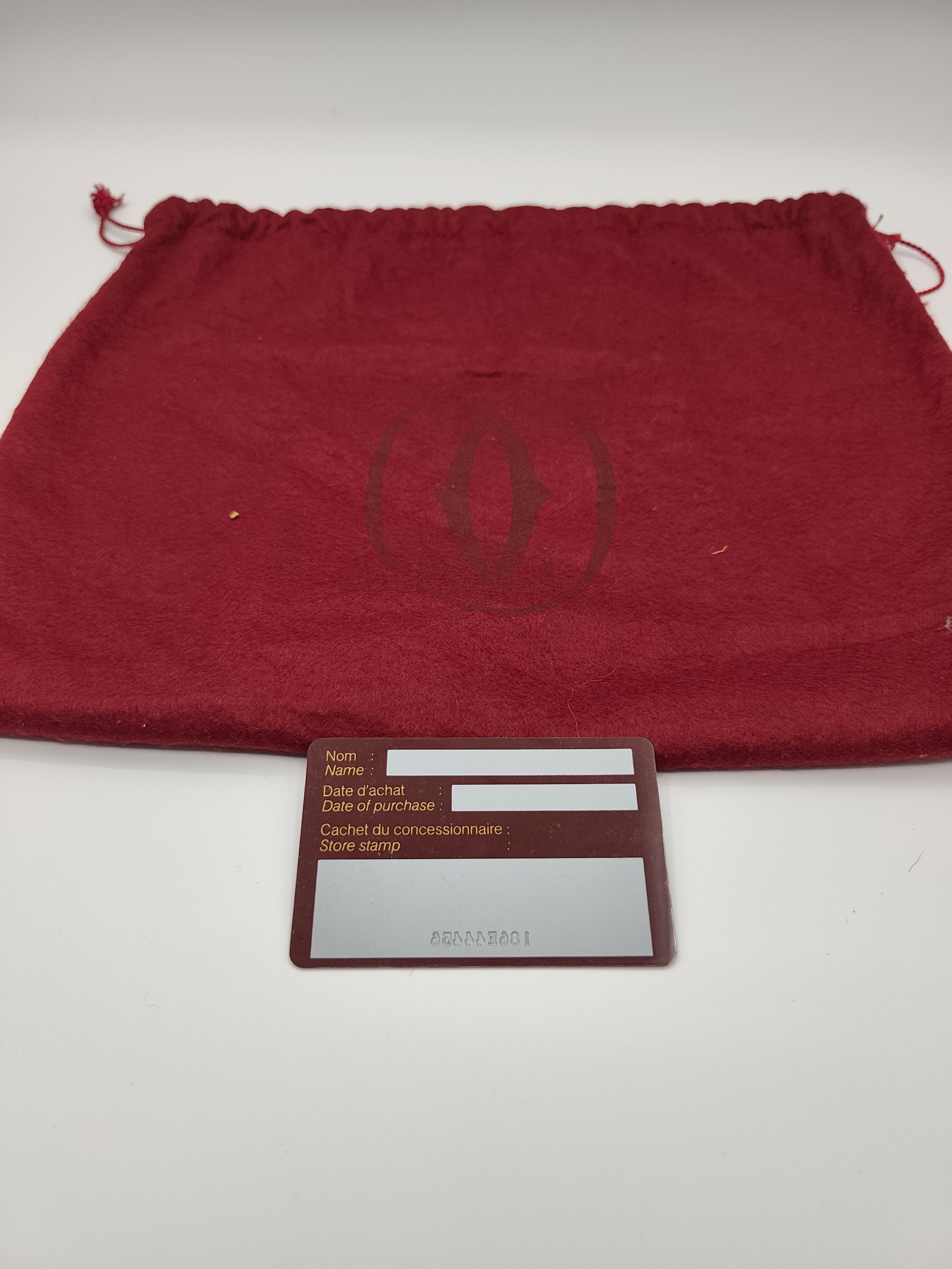 Cartier Burgundy Leather Clutch Bag Women image 2