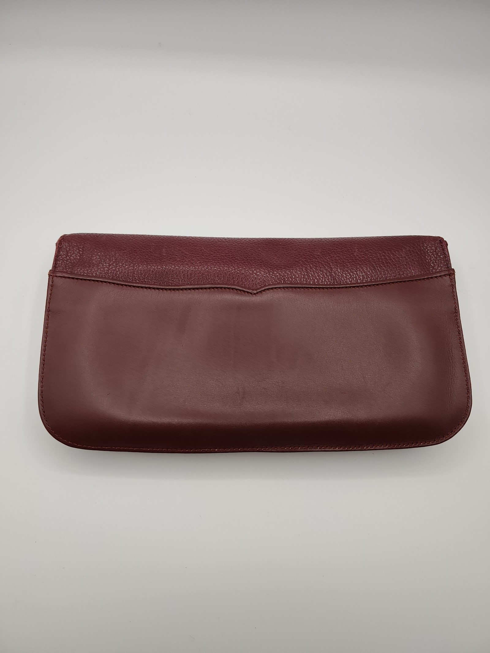 Cartier Burgundy Leather Clutch Bag Women image 5