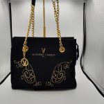 Valentino Christy Black & Gold Chain Handle Tote Bag Other