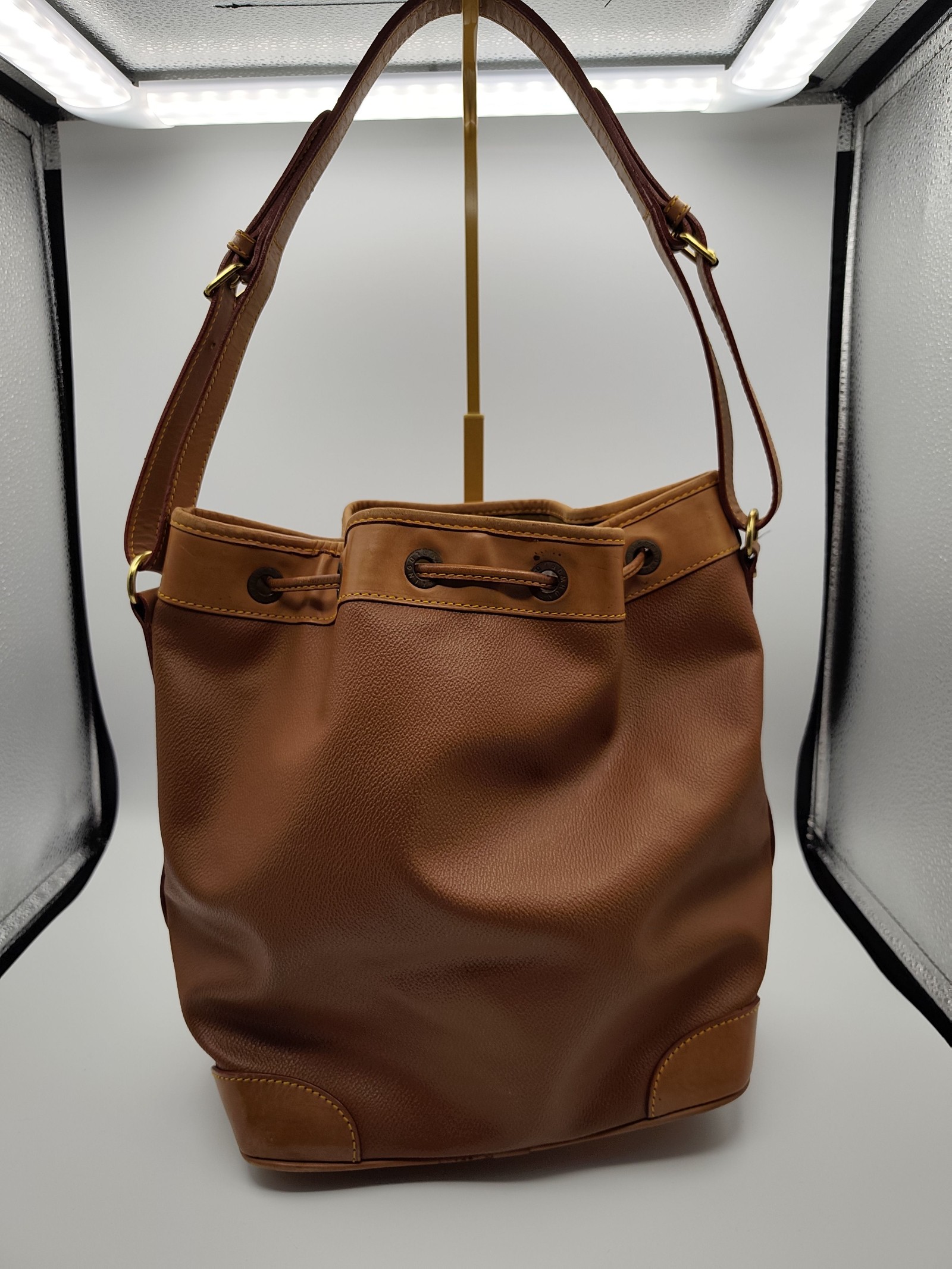 Hunting World Brown Leather Bucket Bag Women image 7