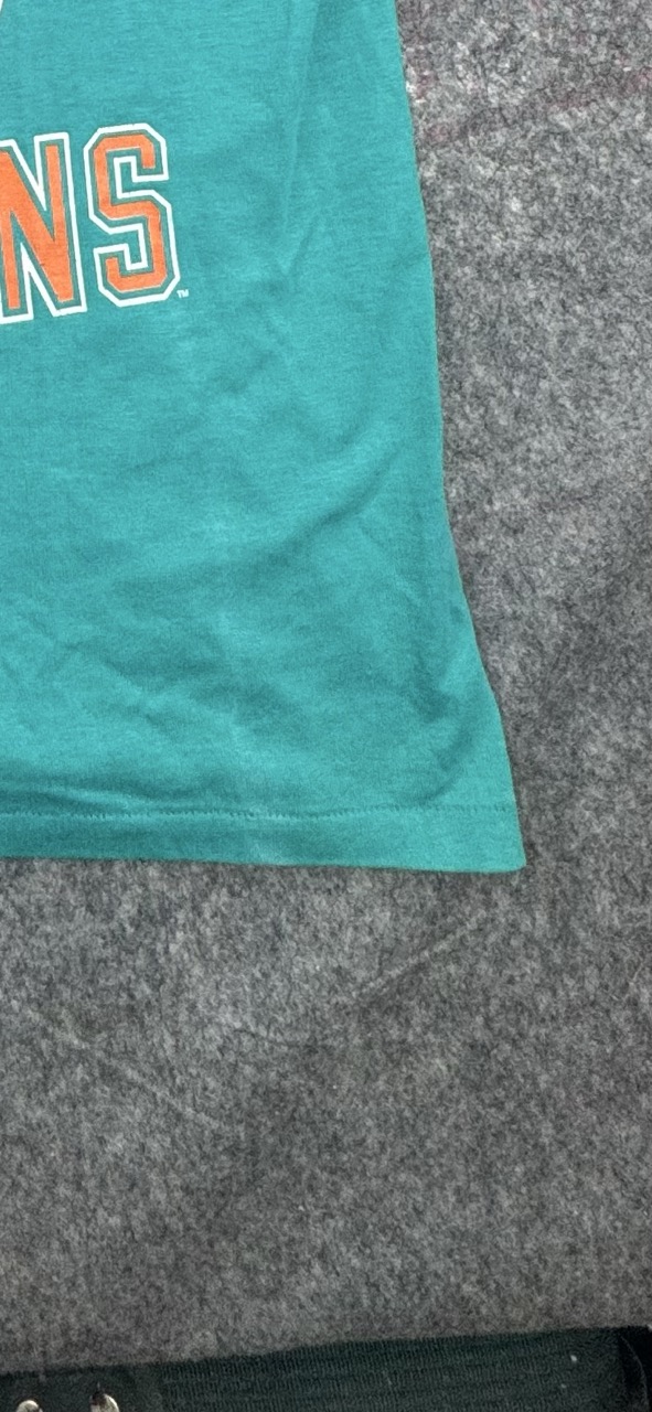 Garan Single Stitch Miami Dolphins Teal Graphic Football T Shirt Men’s Large image 4