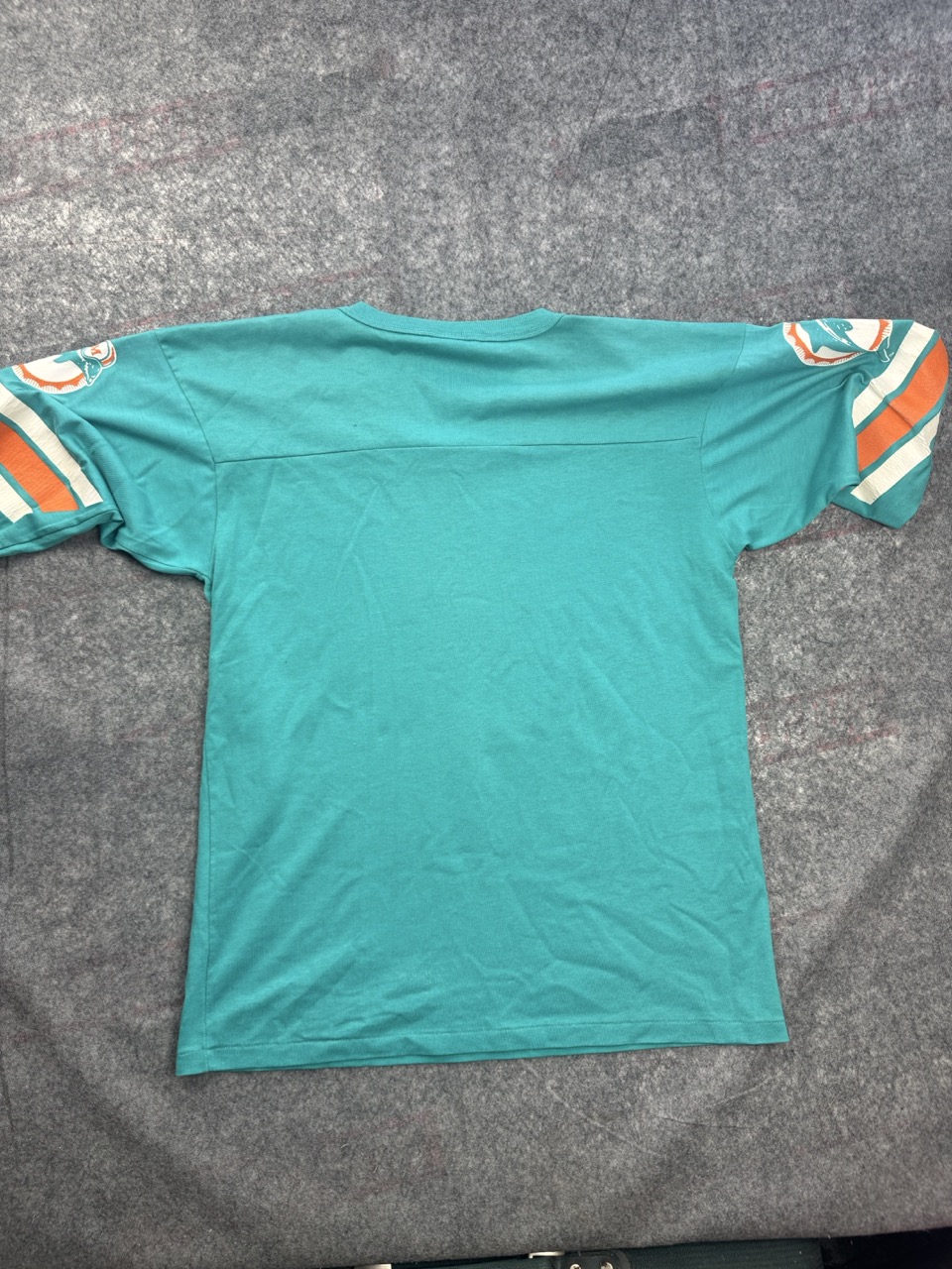 Garan Single Stitch Miami Dolphins Teal Graphic Football T Shirt Men’s Large image 6