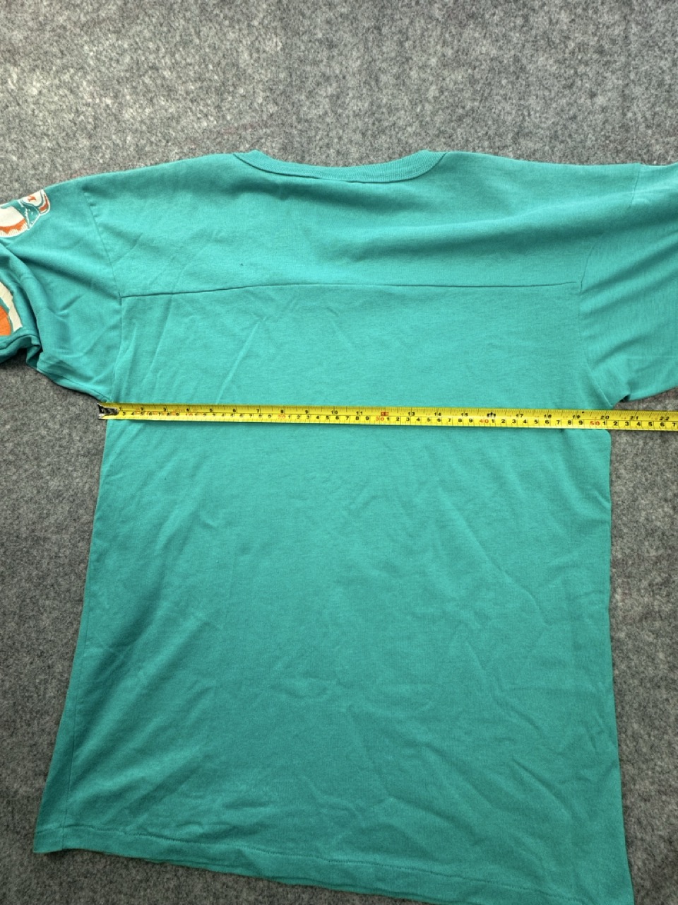 Garan Single Stitch Miami Dolphins Teal Graphic Football T Shirt Men’s Large image 7