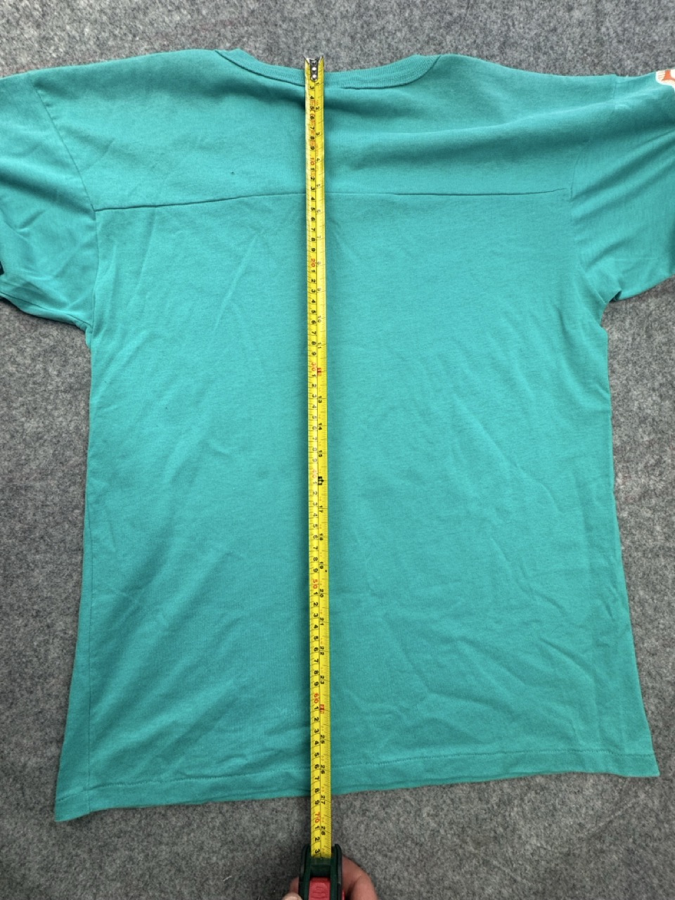 Garan Single Stitch Miami Dolphins Teal Graphic Football T Shirt Men’s Large image 8