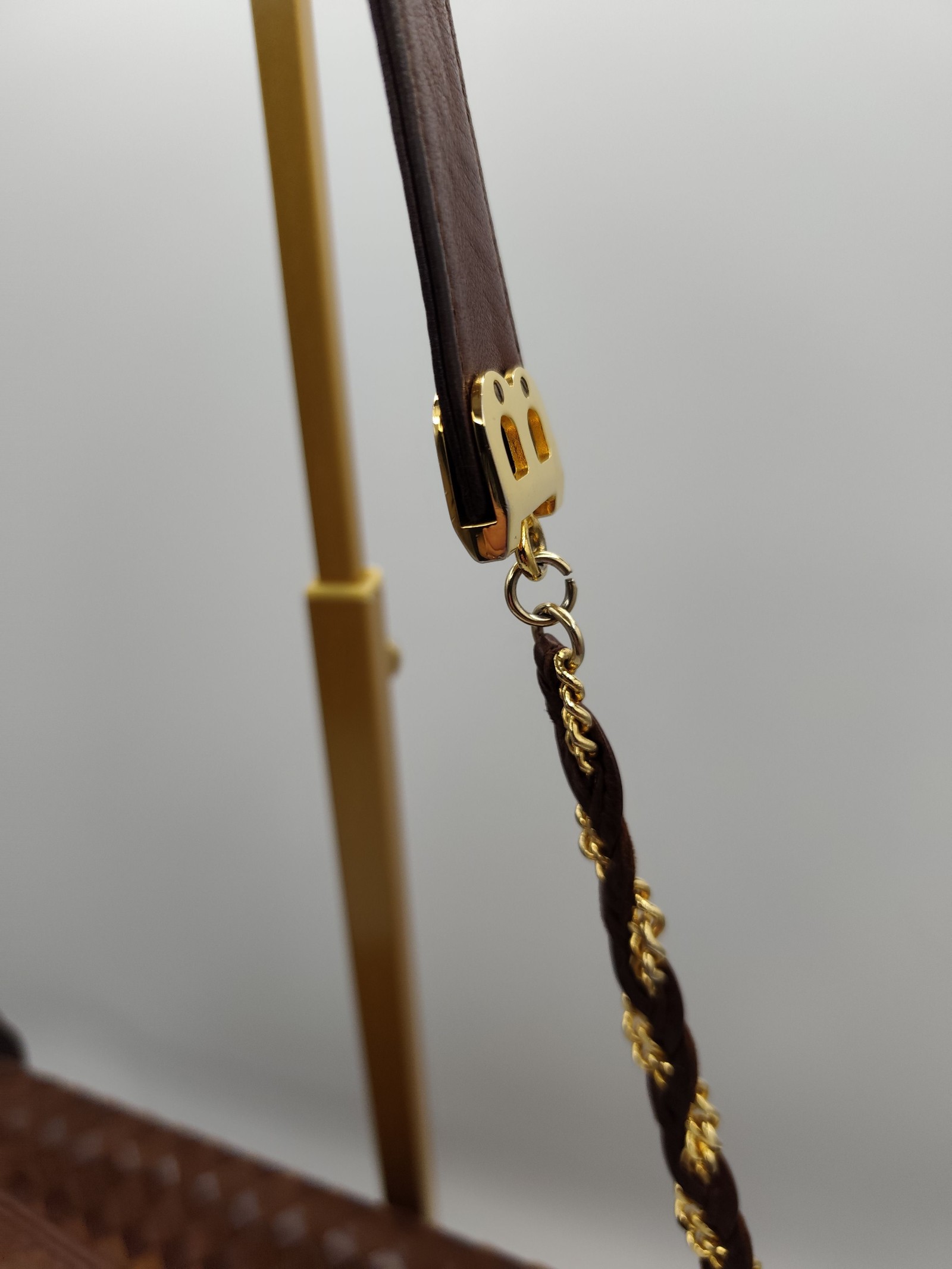 Bally Brown Woven Leather Crossbody Bag image 6