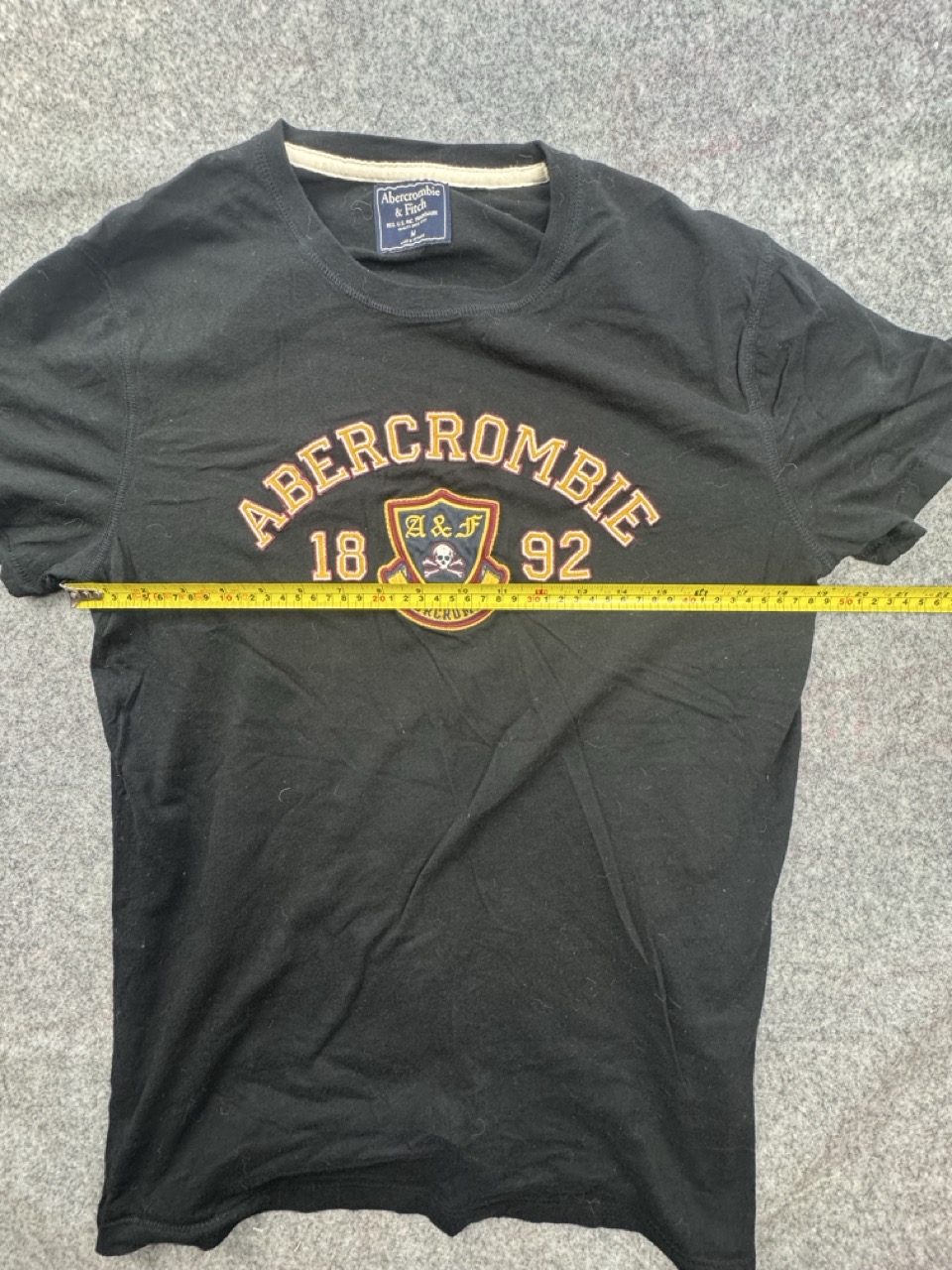 Abercrombie Black Crest Logo T Shirt Men’s M image 6