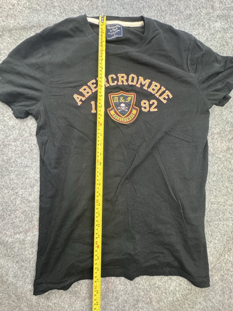 Abercrombie Black Crest Logo T Shirt Men’s M image 7