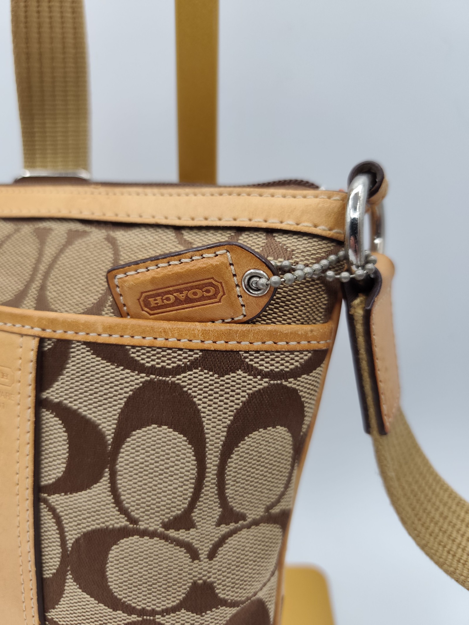 Coach Brown Signature Crossbody Bag image 3