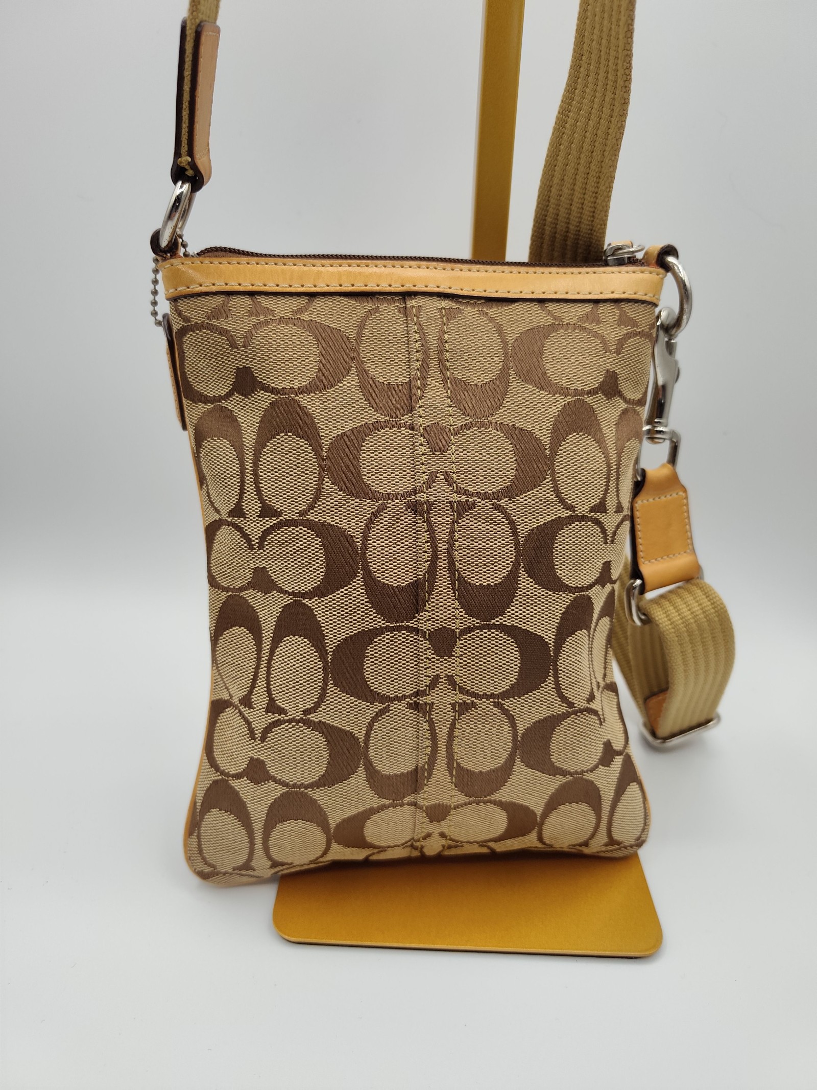 Coach Brown Signature Crossbody Bag image 4