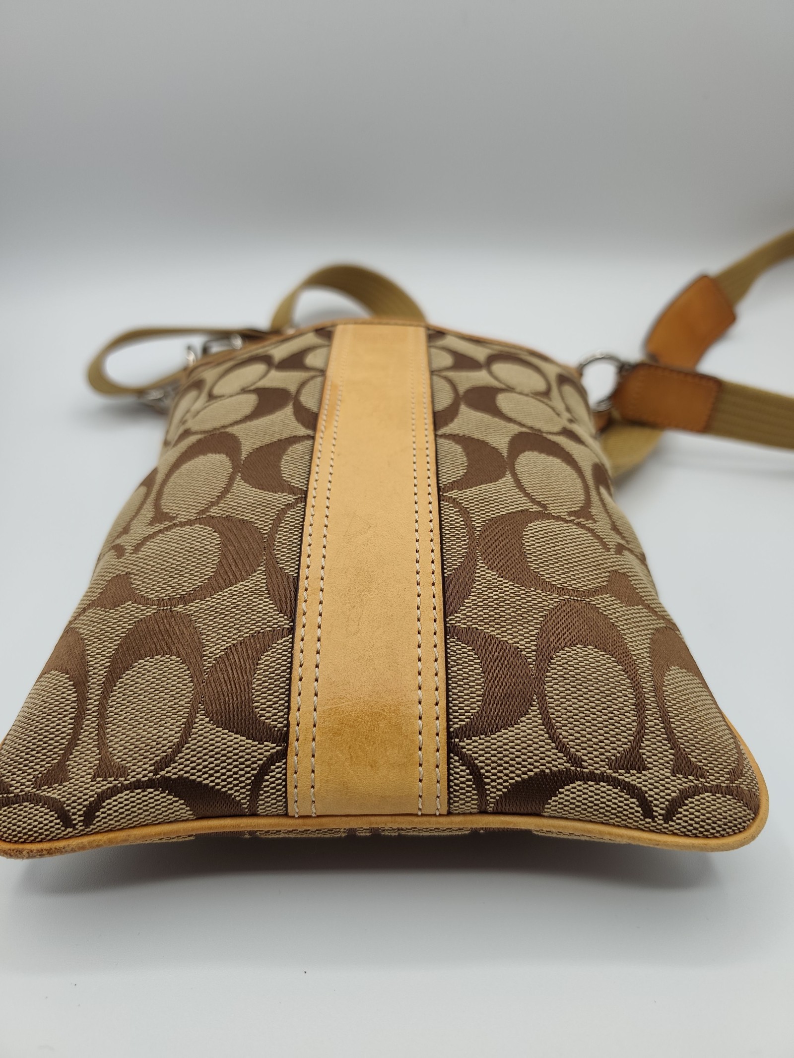 Coach Brown Signature Crossbody Bag image 5