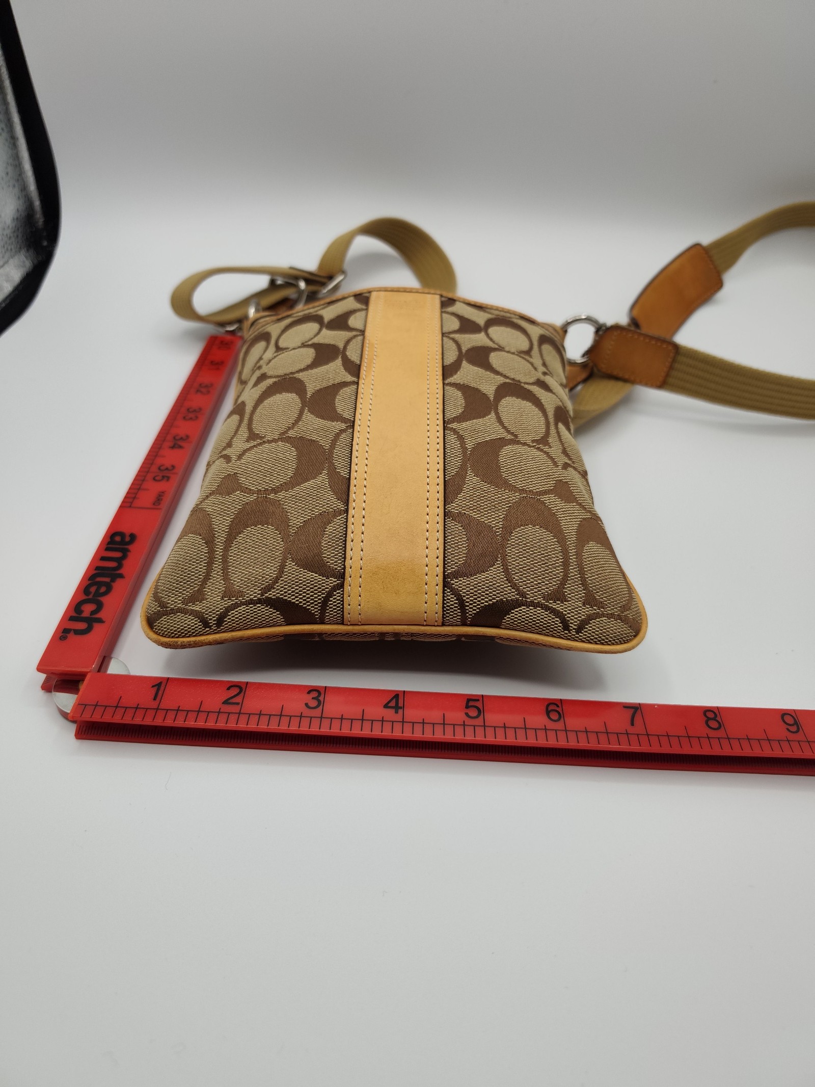 Coach Brown Signature Crossbody Bag image 6