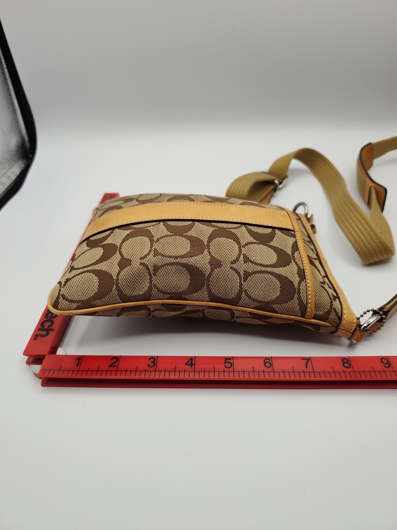 Coach Brown Signature Crossbody Bag image 7