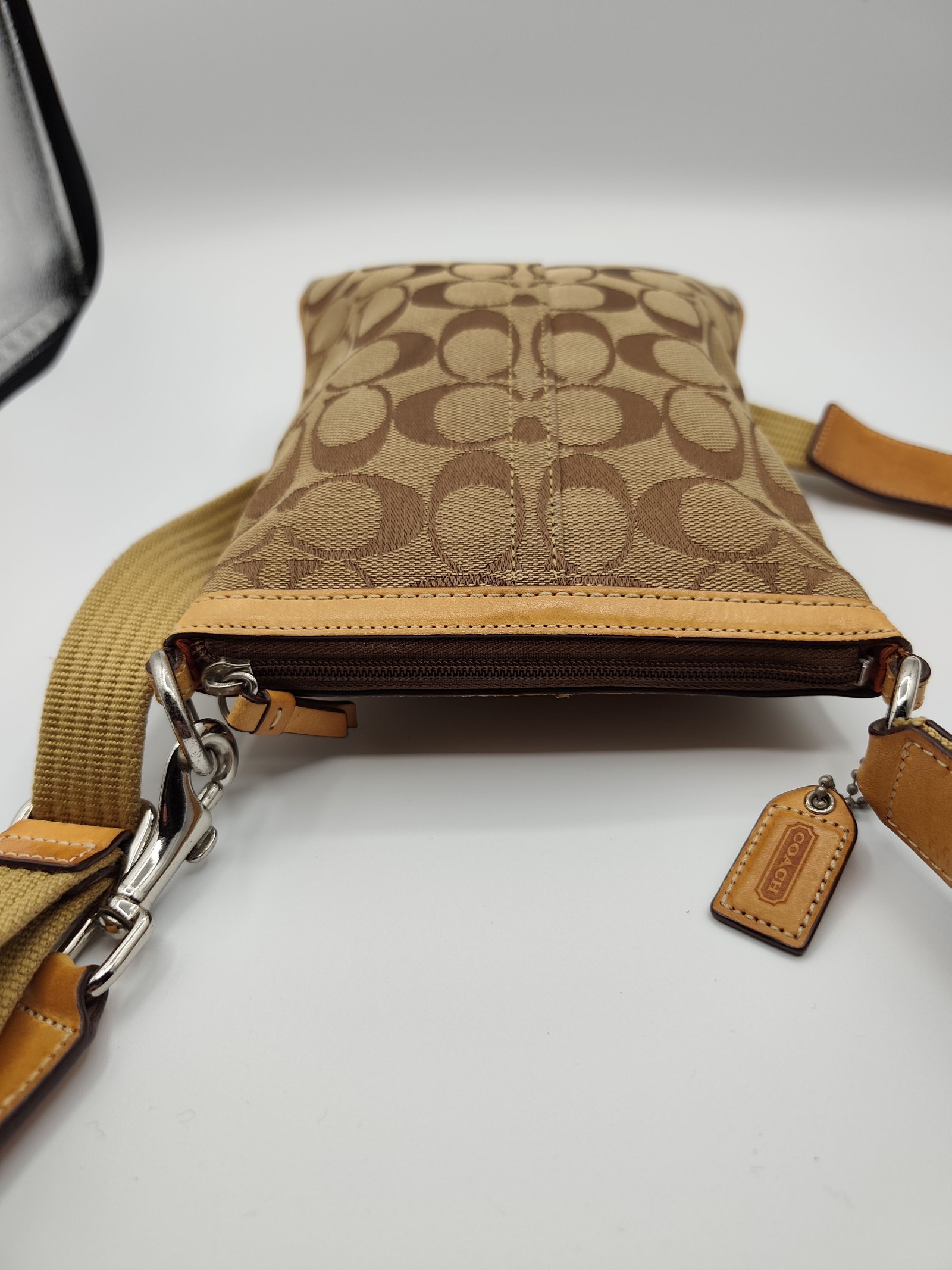 Coach Brown Signature Crossbody Bag image 9