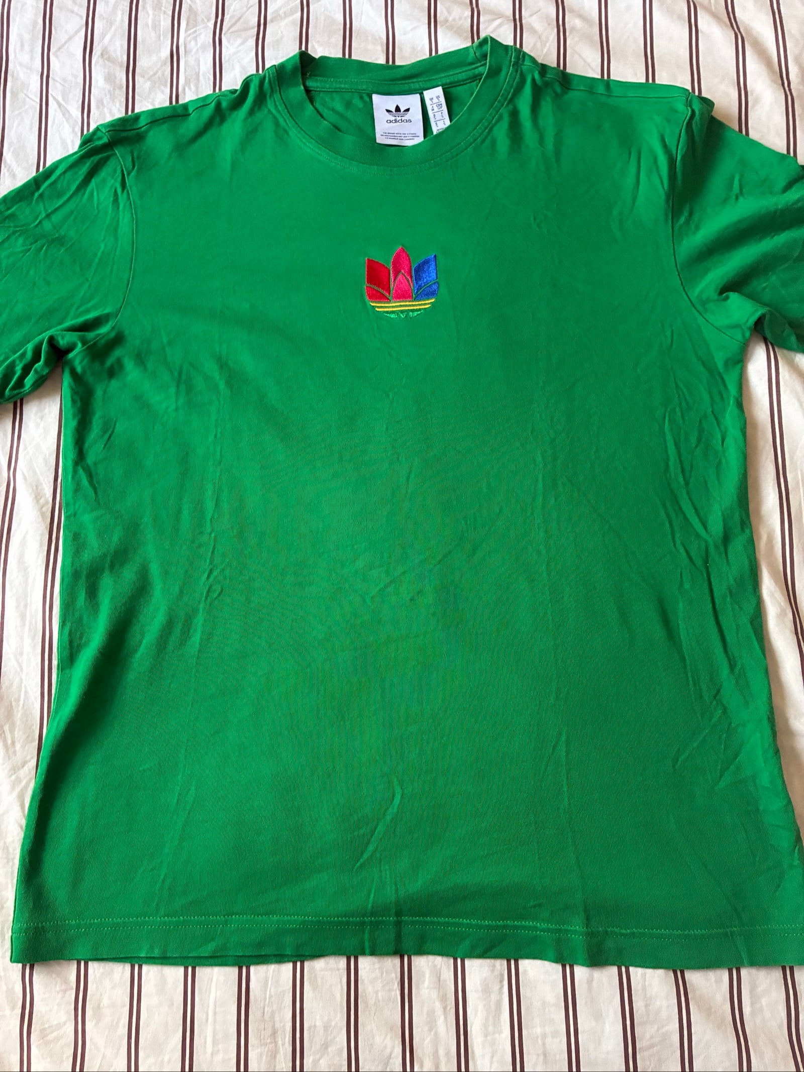 Adidas Green Multi Logo T-Shirt Large image 6